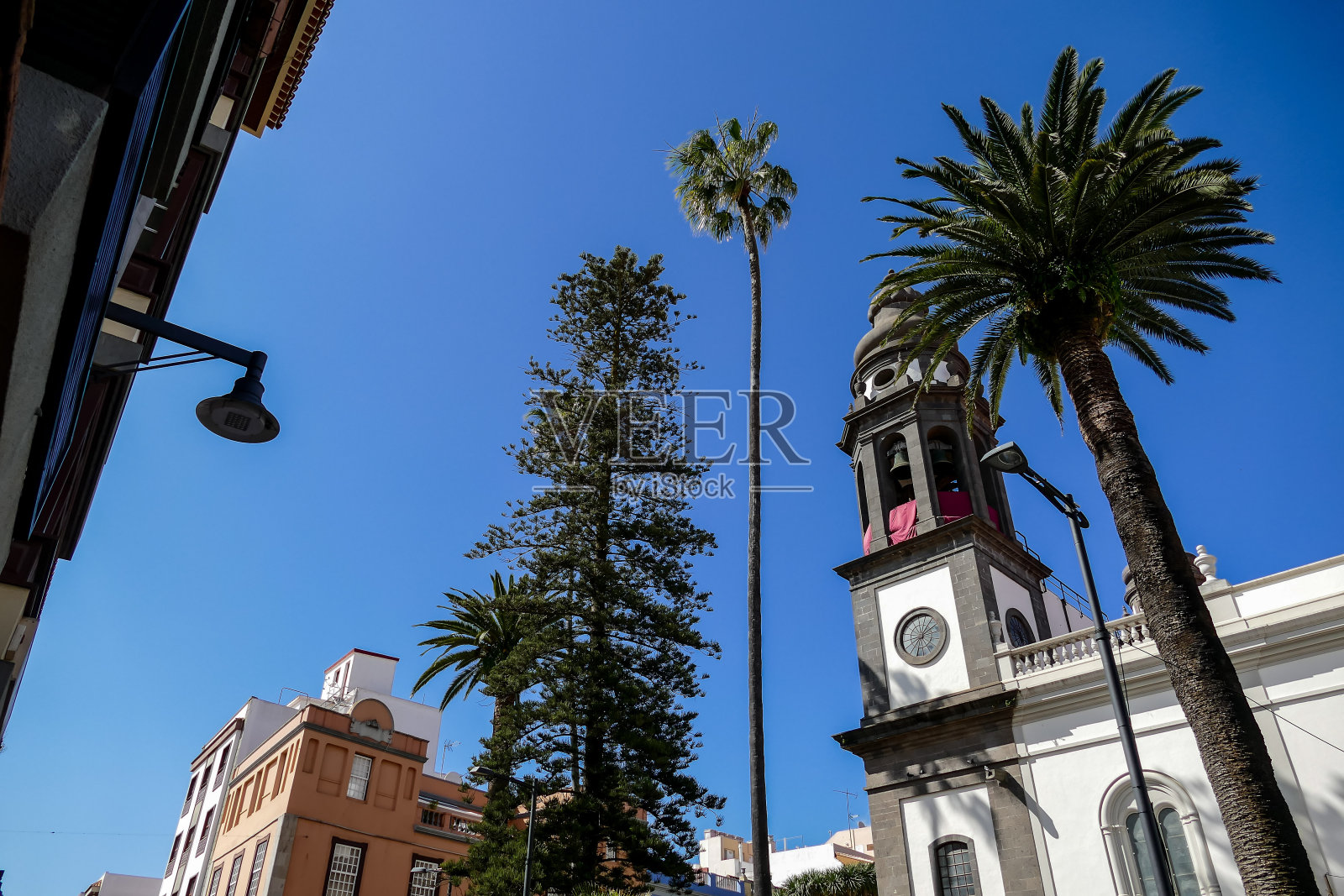 西班牙特内里费加那利群岛的古老殖民建筑照片摄影图片