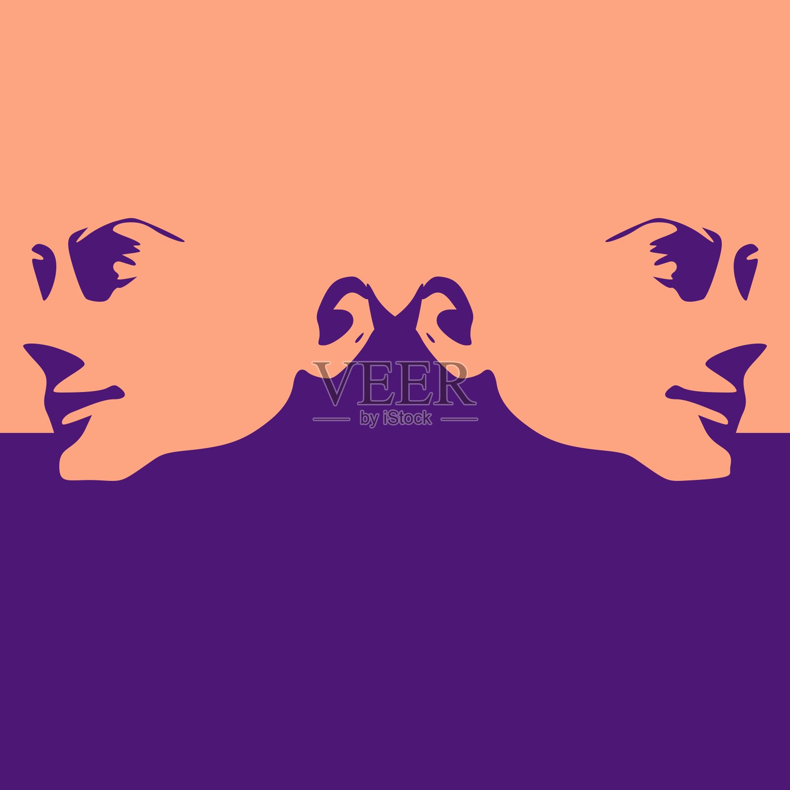 女人的肖像插画图片素材