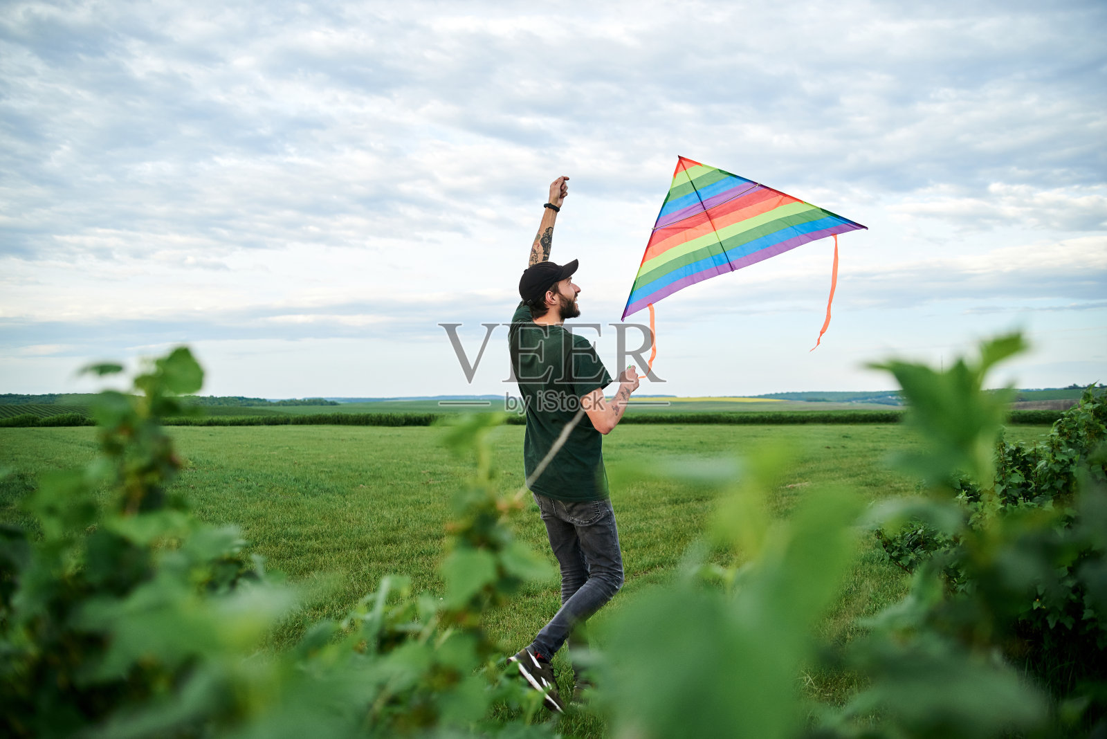 走路的风筝照片摄影图片