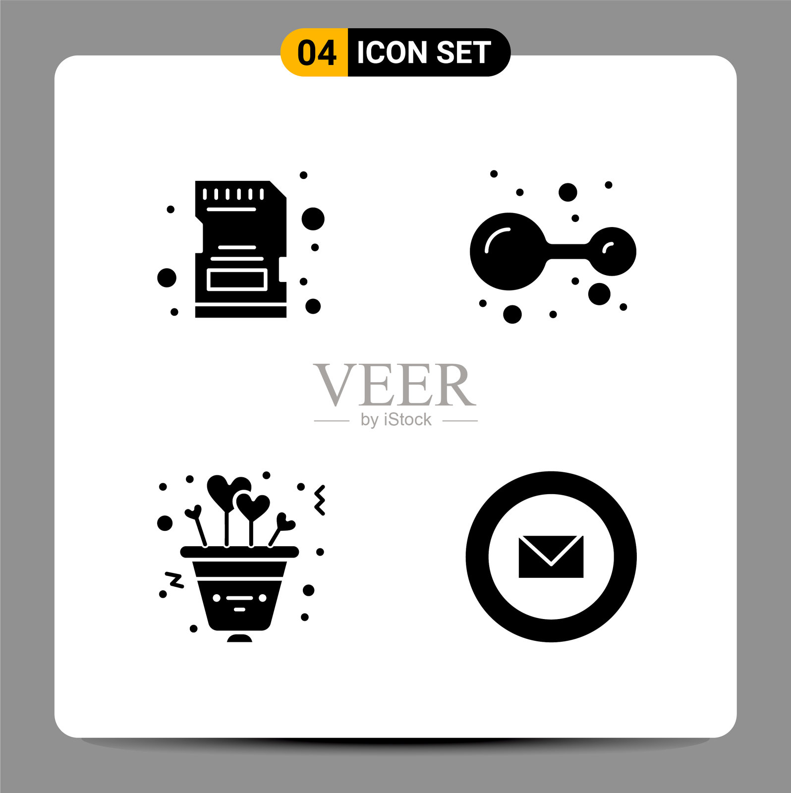 4 .图标为黑色包字形符号图标素材