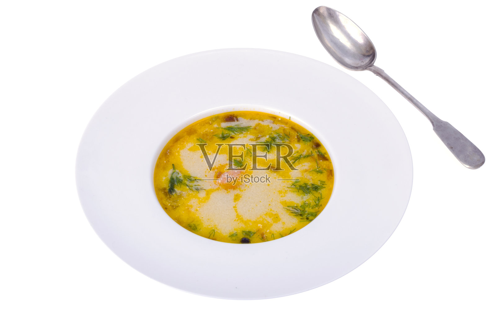 芬兰奶油三文鱼汤。工作室的照片照片摄影图片