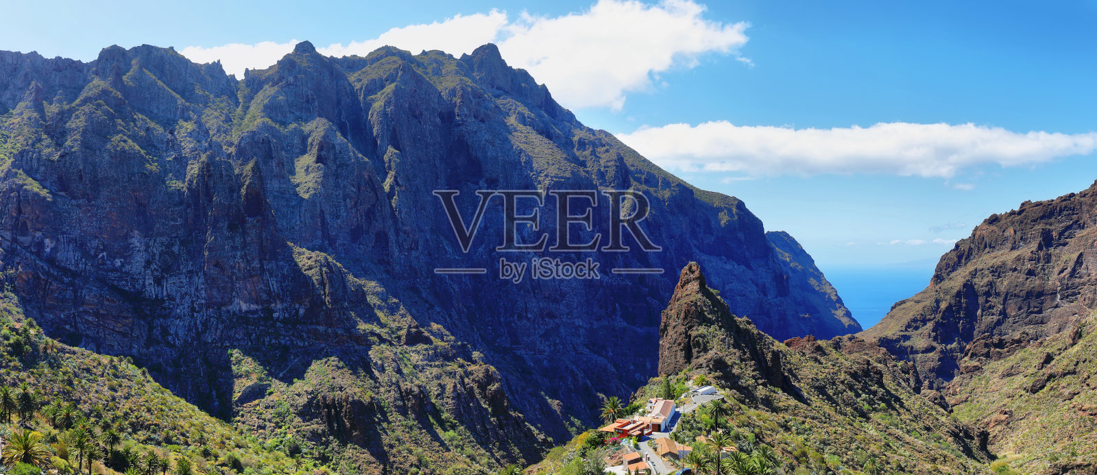 西班牙特内里费岛马斯卡小村庄的壮丽风景照片摄影图片