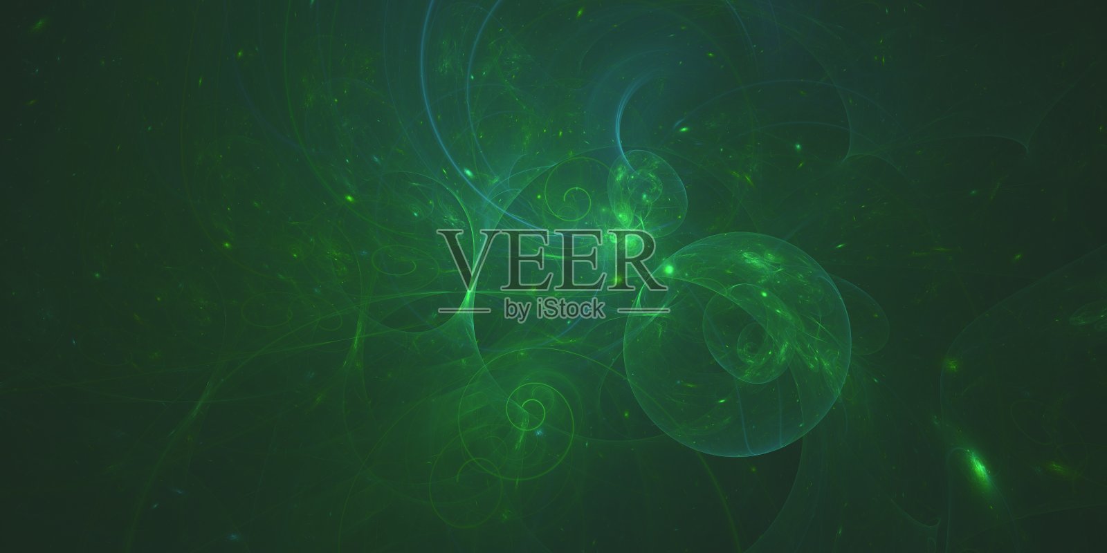 绿色的深海卷曲抽象的背景照片摄影图片