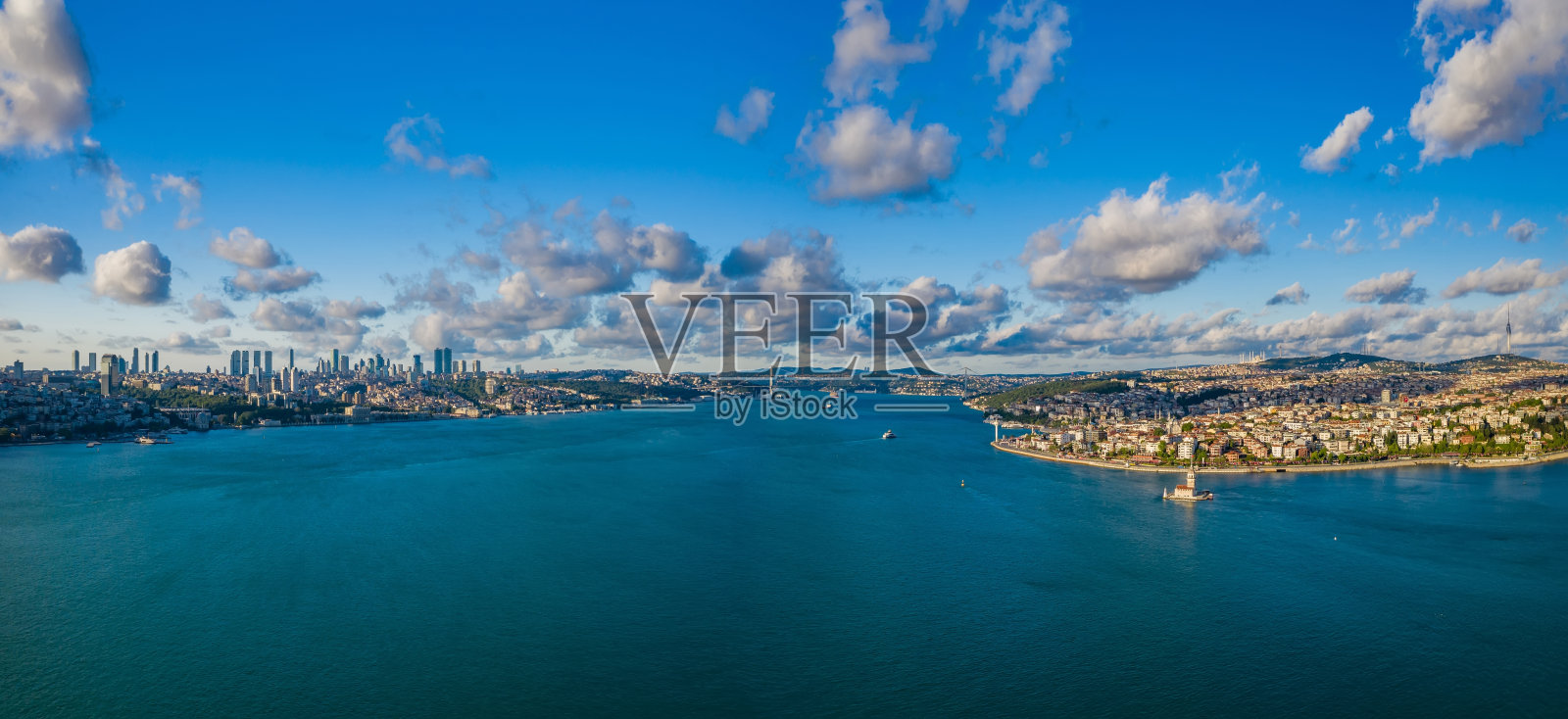 伊斯坦布尔博斯普鲁斯全景景观。火鸡照片摄影图片