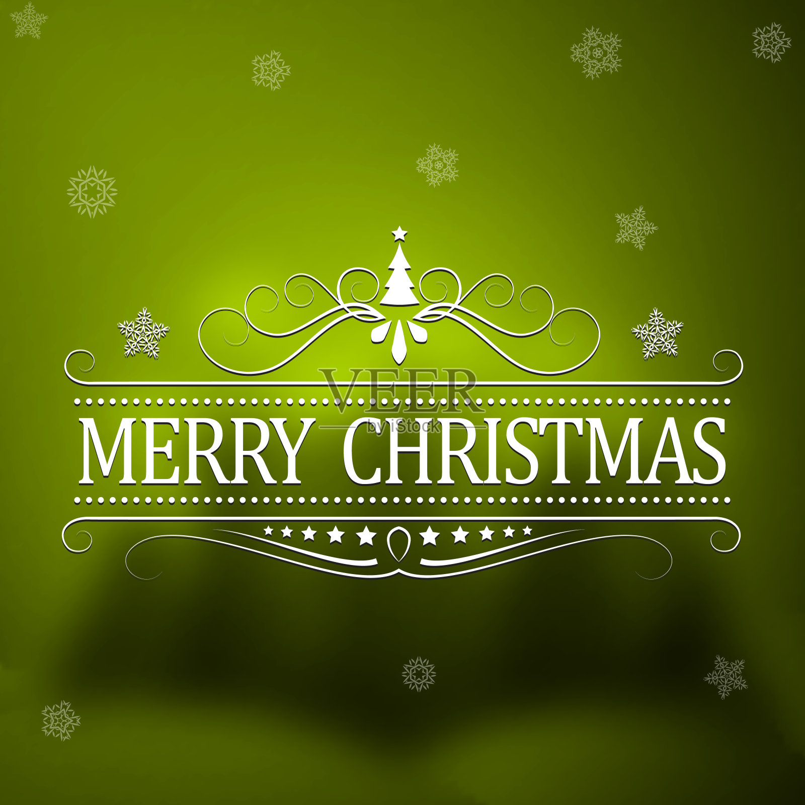 圣诞快乐和新年快乐的复古背景与排版插画图片素材