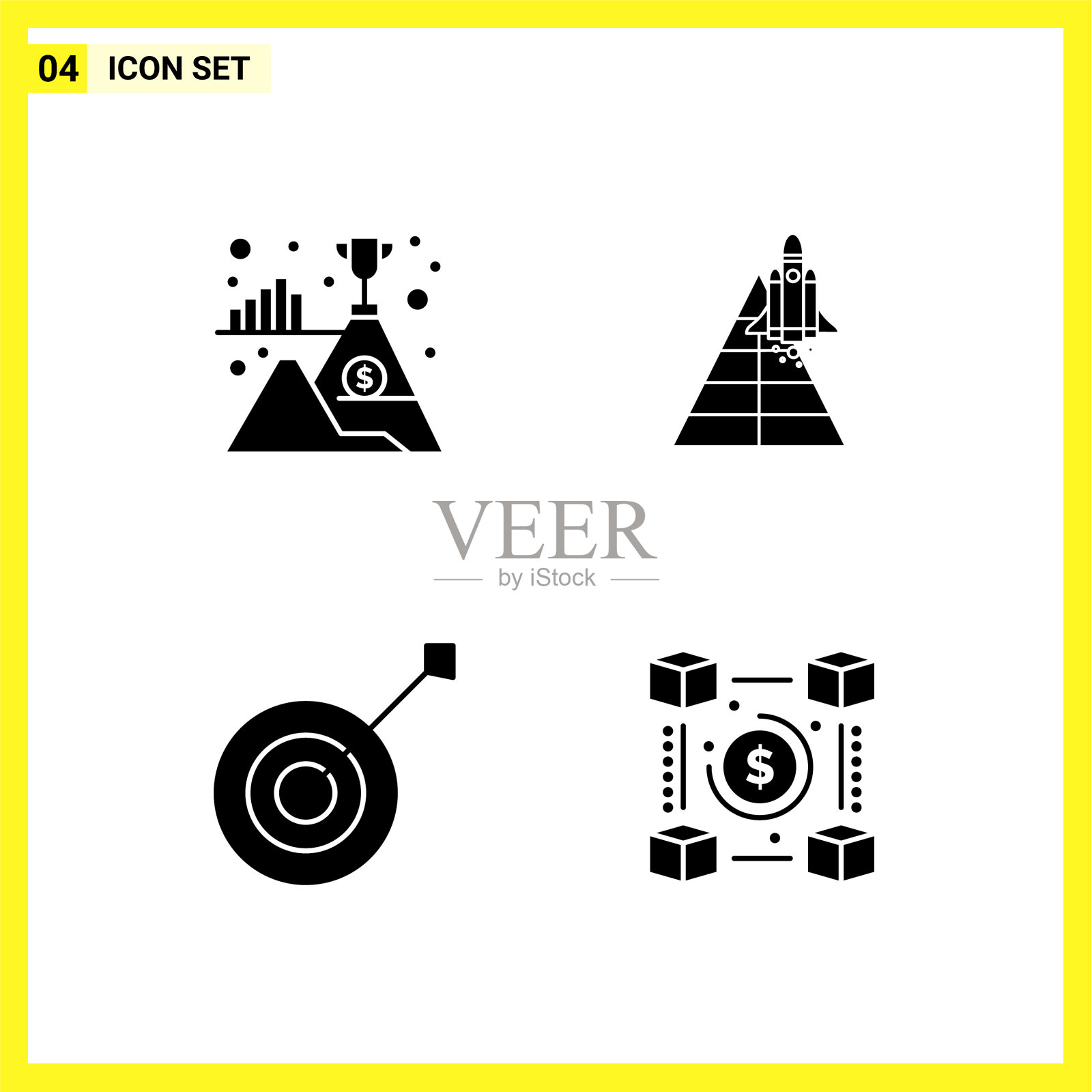 4个图标设置简单的立体符号符号标志上图标素材