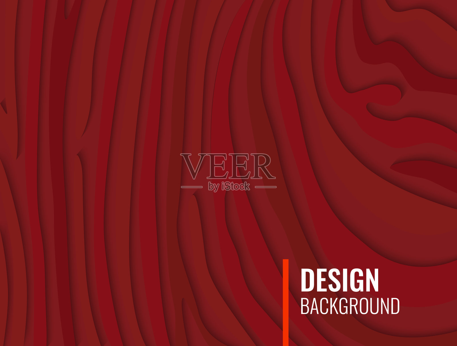 红色水平抽象背景。深色背景上的浅条纹。插画图片素材