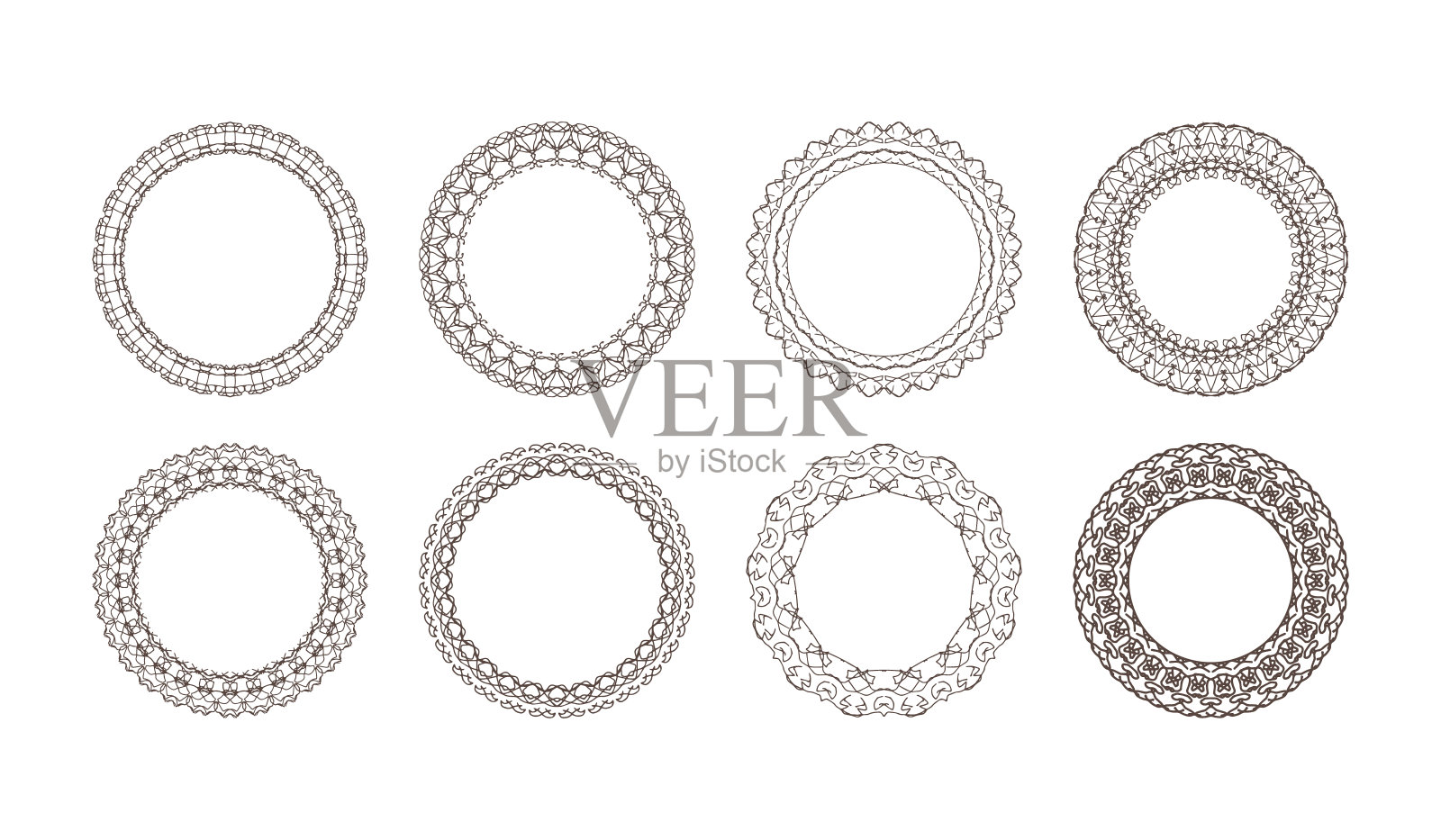 轮廓框架集孤立在白色上。颜色边界。向量的能量。交叉的线。交叉线。十字路口。每股收益10插画图片素材