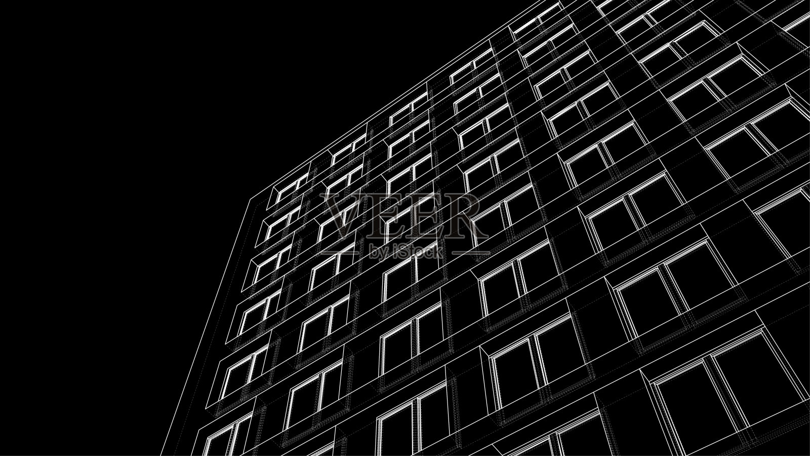 抽象的矢量图。3D抽象未来主义设计，用于商业展示。3D建筑背景的横幅，小册子，海报插画图片素材