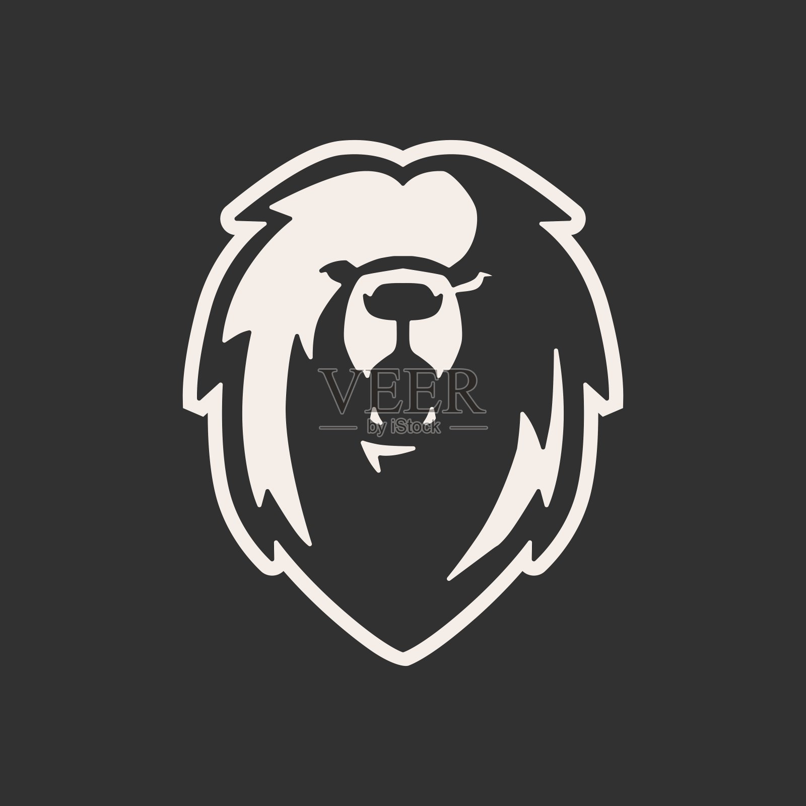 狮子头潮人复古矢量图标插图插画图片素材