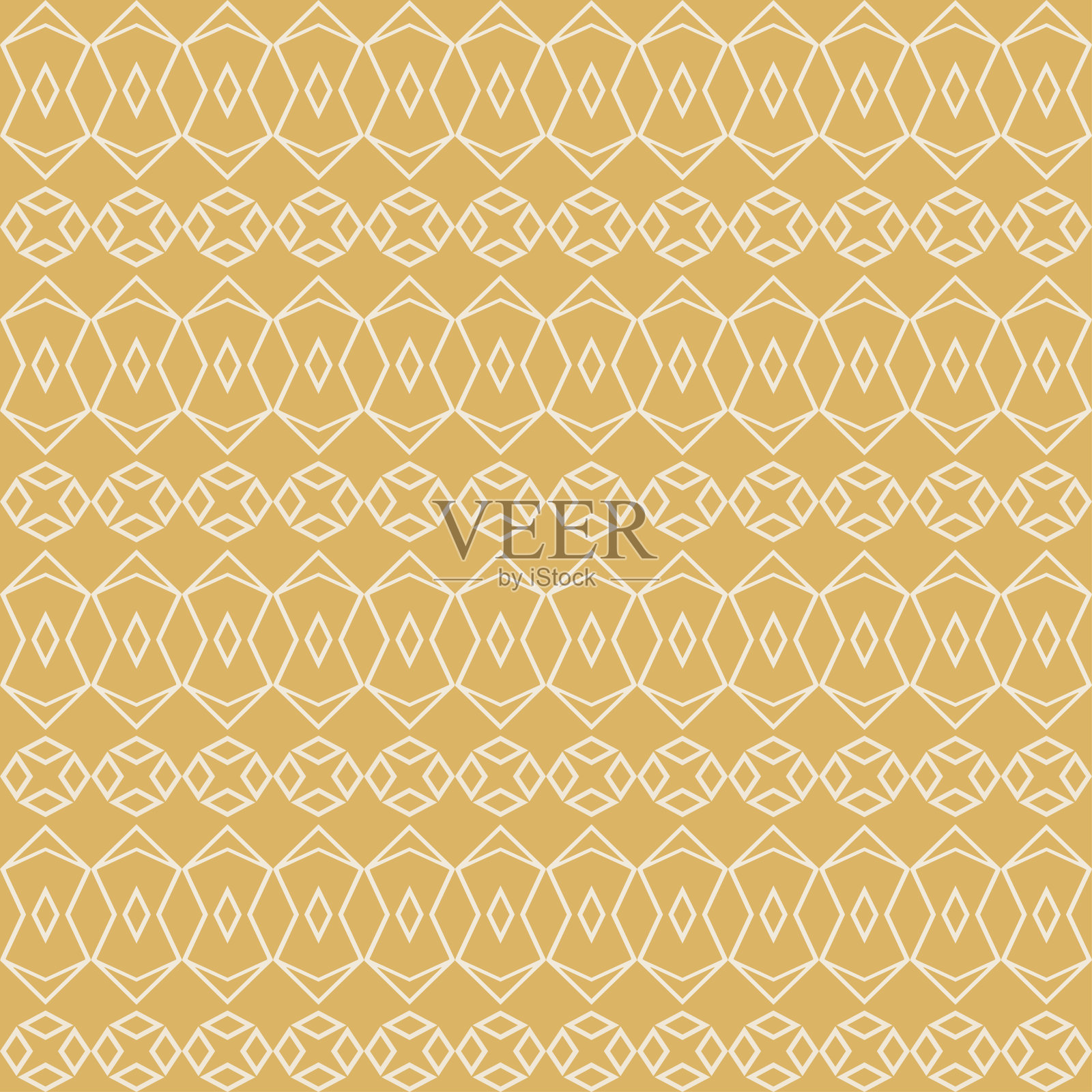 现代背景图案。无缝几何图案。金色背景的织物，瓷砖，室内设计或壁纸。矢量背景图像插画图片素材