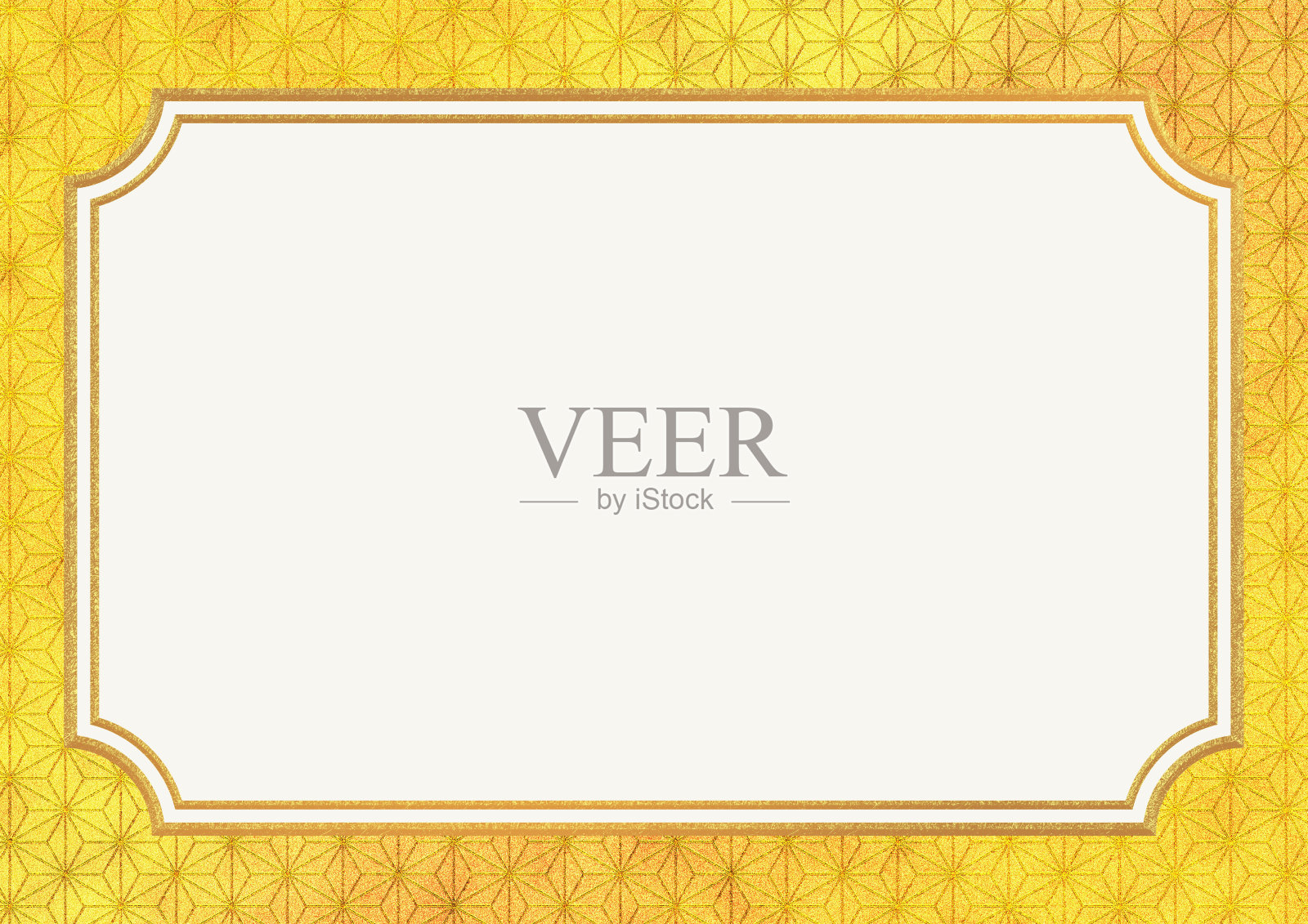 kiniro no asanoha moyō haikei sozai。Retorona毛皮ēμ。 23/5000 金麻叶图案背景材料。复古的框架。插画图片素材