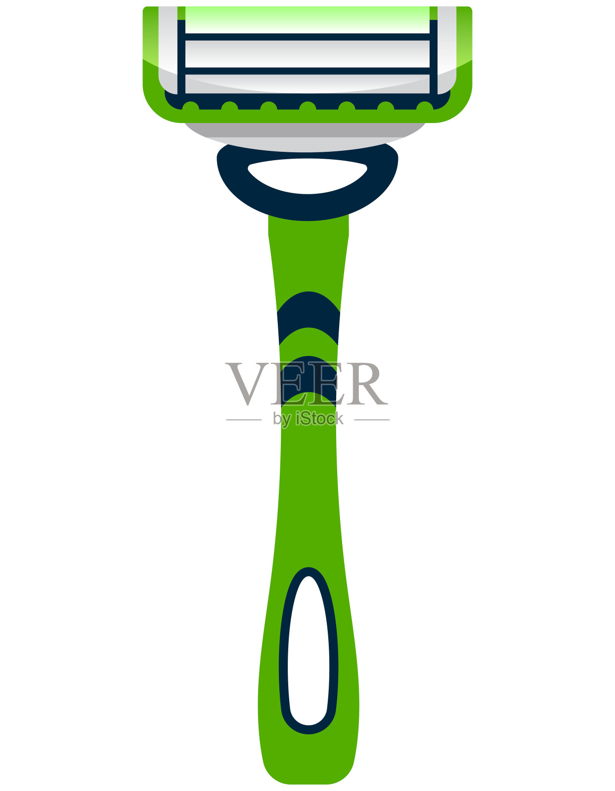 可重用的男士剃须刀。插画图片素材