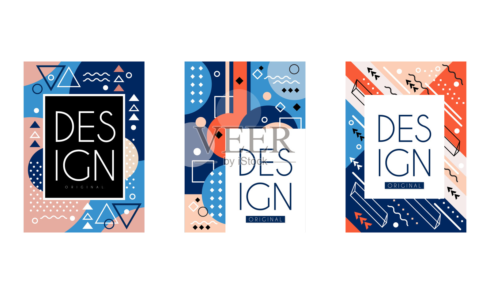 抽象创意模板集，时尚几何图案现代设计，封面，卡片，背景，海报，旗帜矢量插图插画图片素材