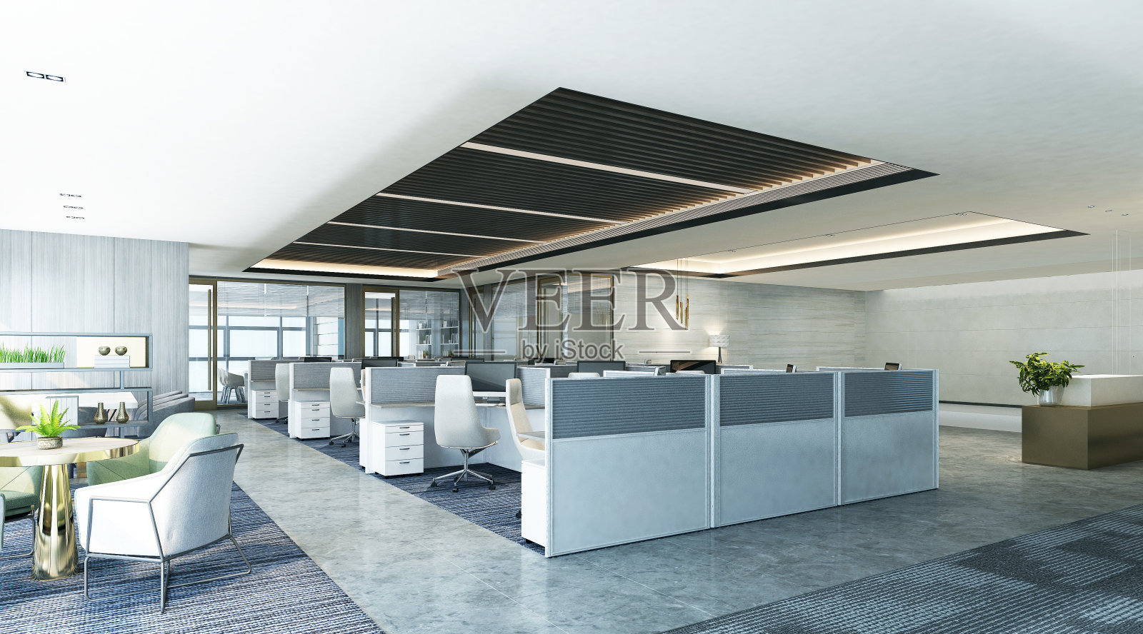 现代办公室内部照片摄影图片