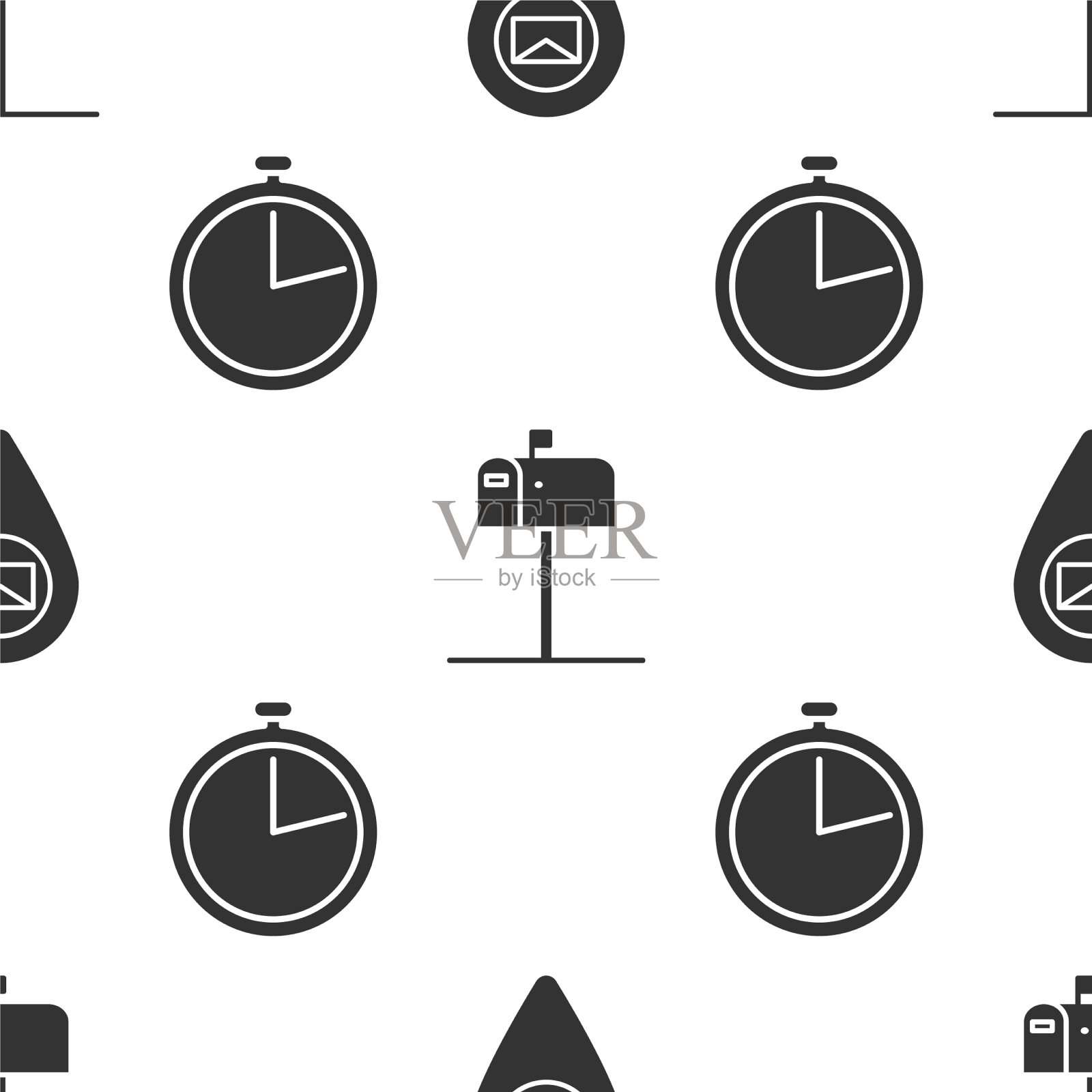 在地图纸上设置占位符，打开邮箱和图标素材