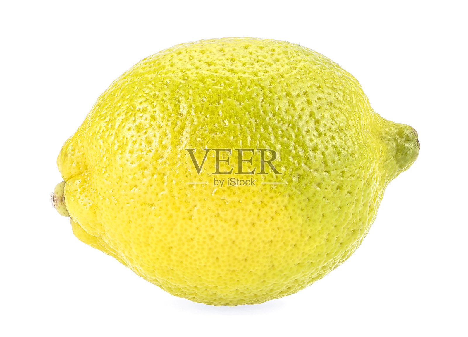 一个孤立在白色背景上的柠檬。热带水果。整个柠檬孤立。照片摄影图片