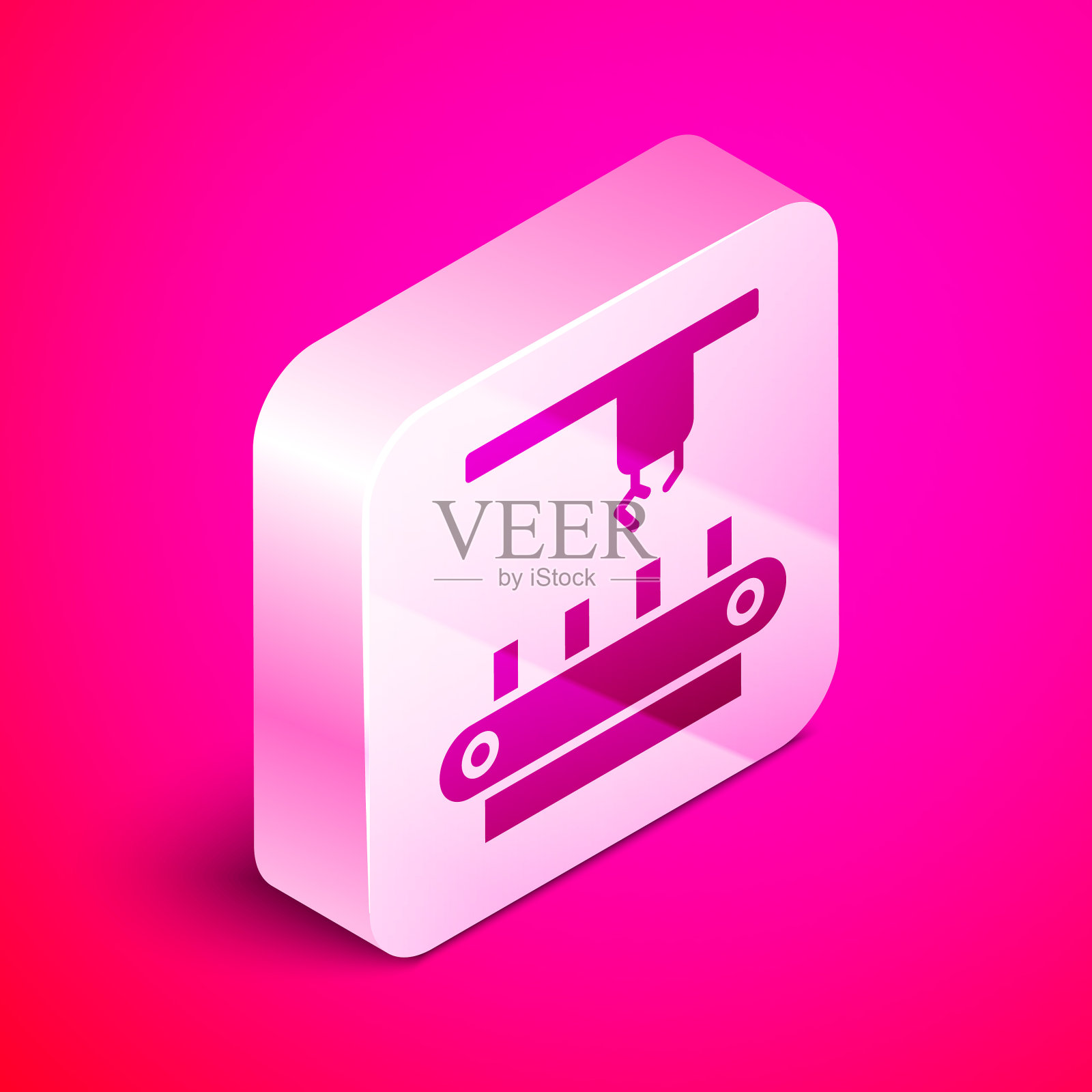 等距工厂输送系统皮带图标插画图片素材