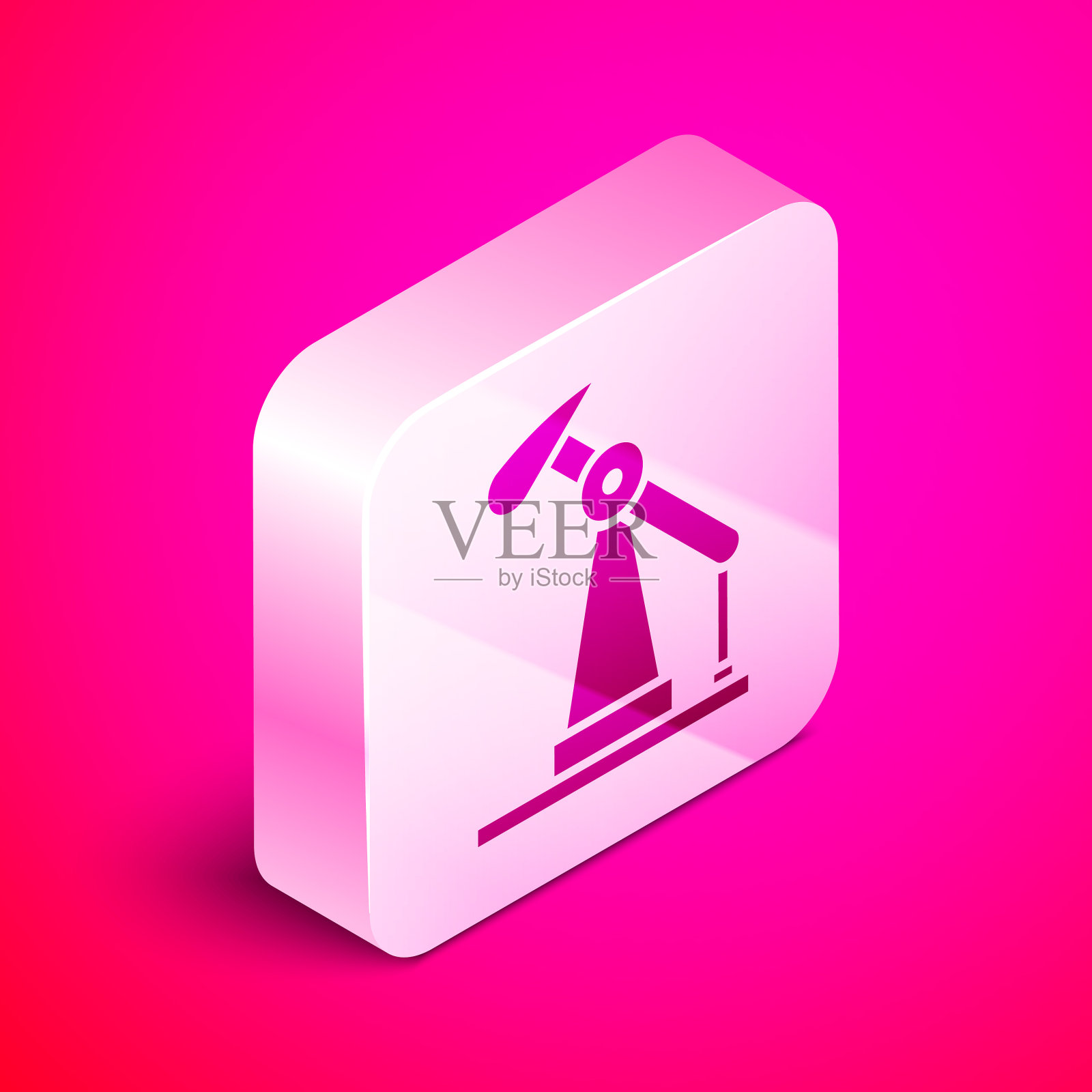 等距油泵或油泵千斤顶图标隔离开插画图片素材