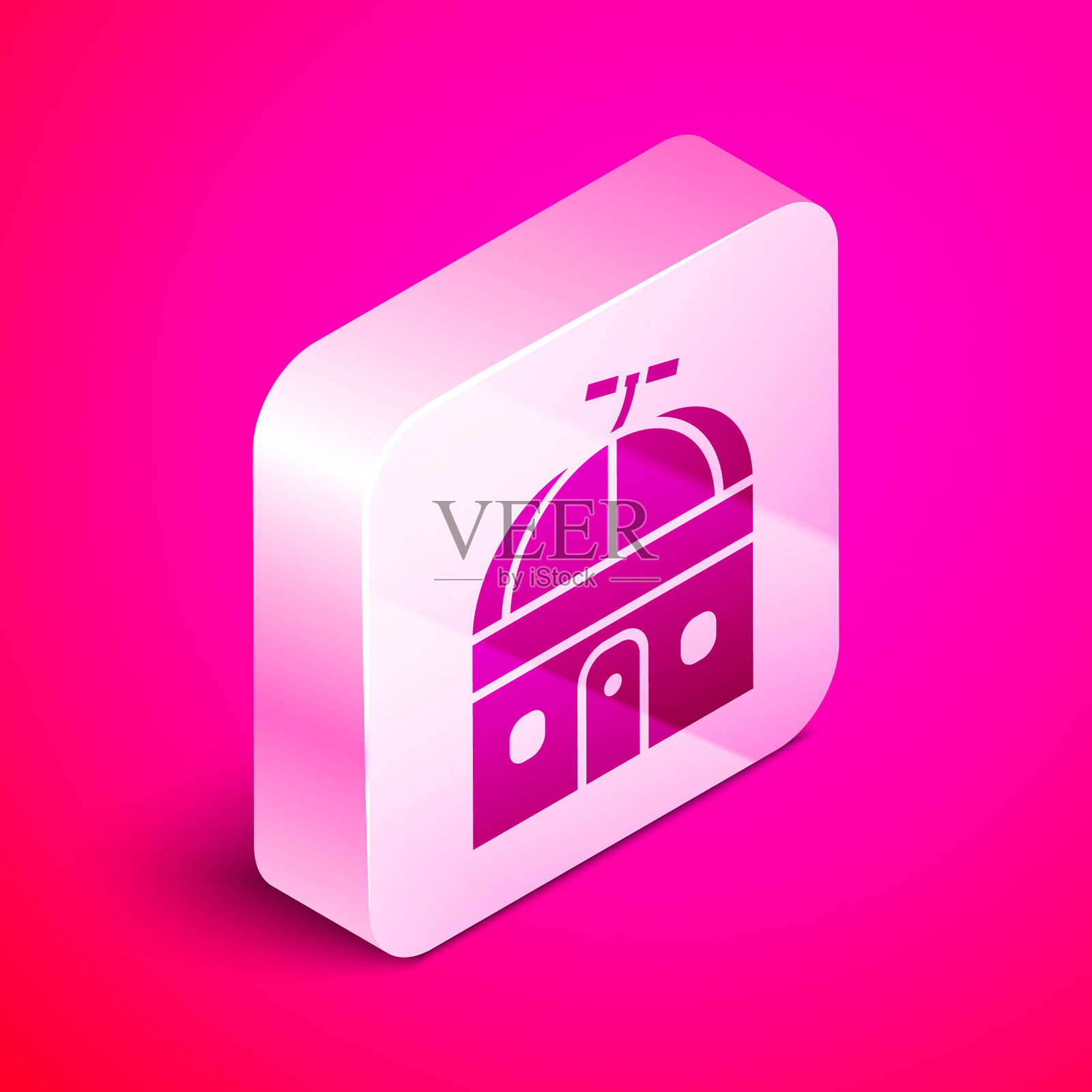 等距天文台图标孤立插画图片素材