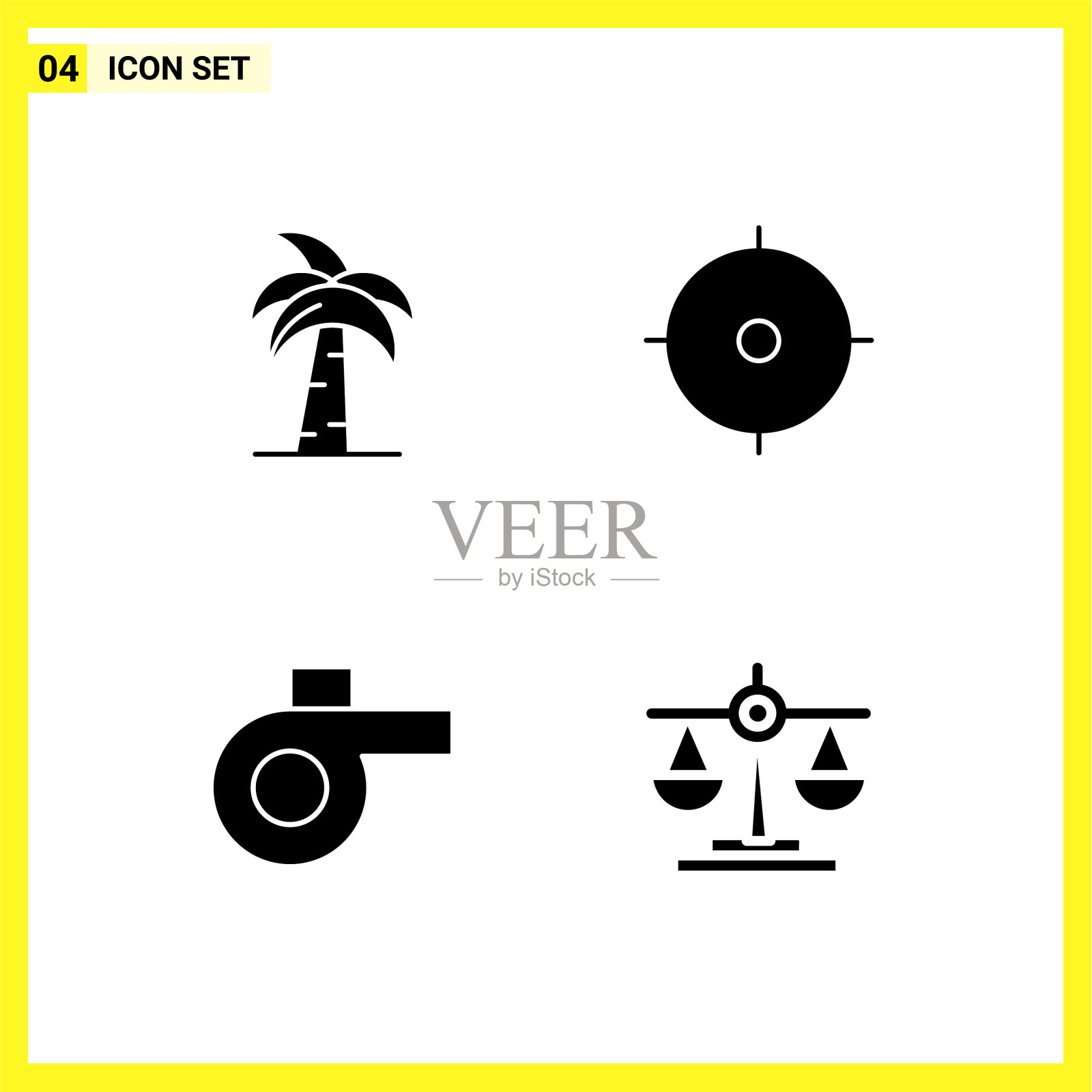 4个图标设置简单的立体符号符号标志上图标素材