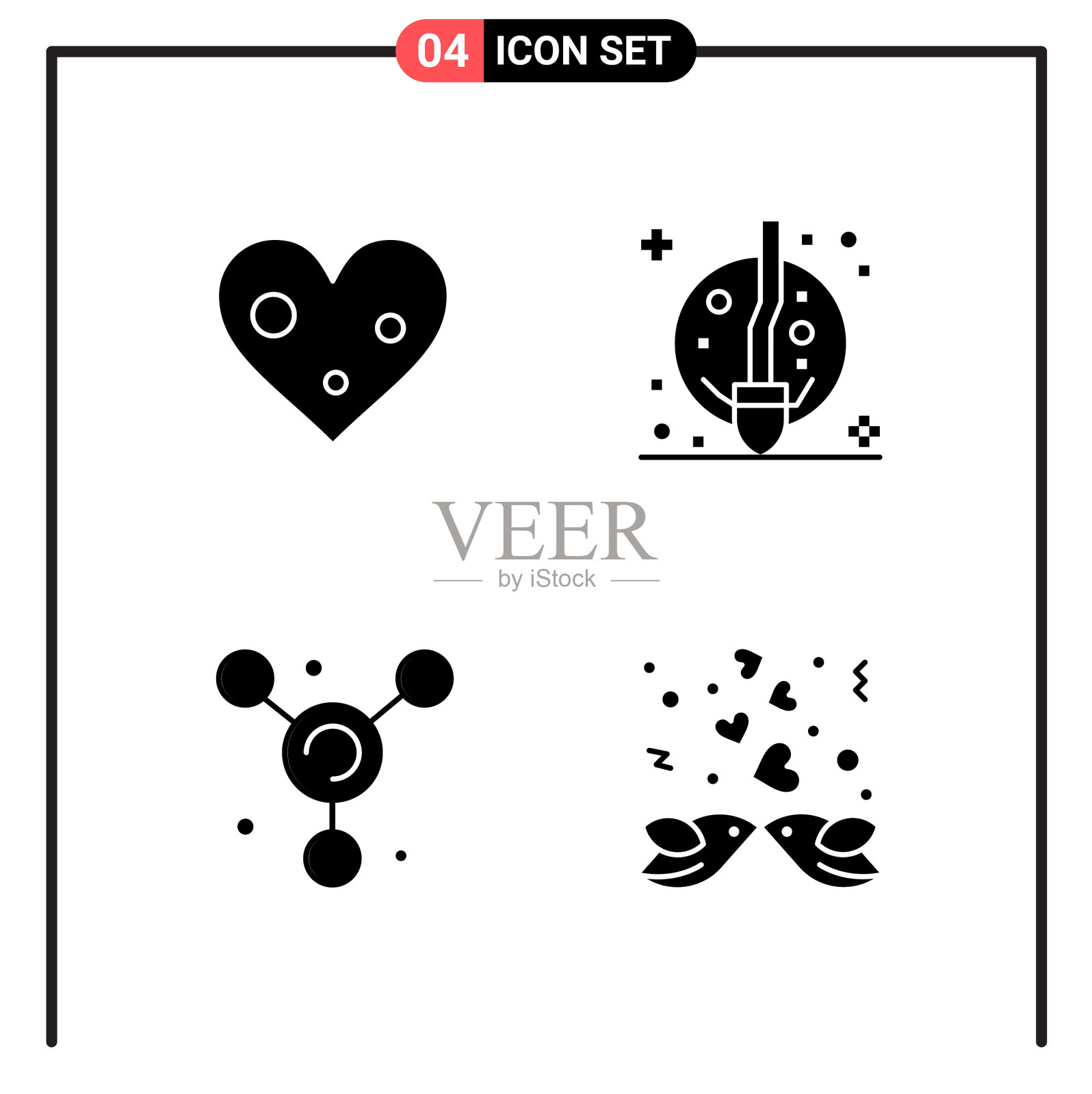 为网页和移动设置4个固定样式的图标图标素材