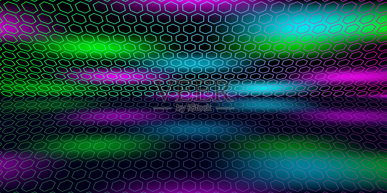 有反射的多色空间。抽象的背景颜色插画图片素材