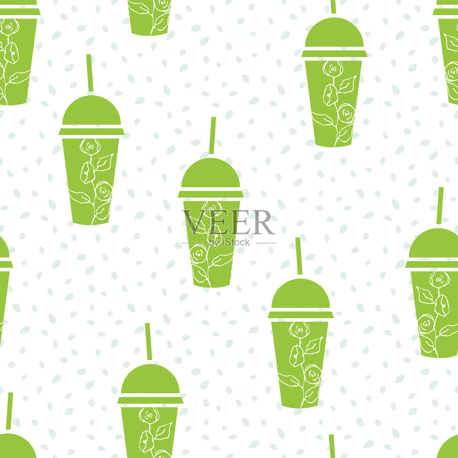 夏季热带泥质矢量无缝模式插画图片素材