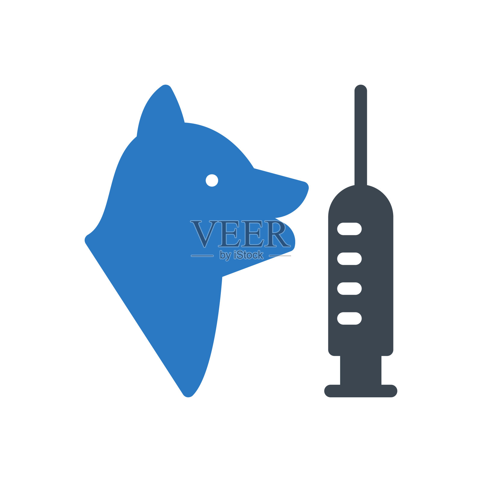 狗咬了插画图片素材