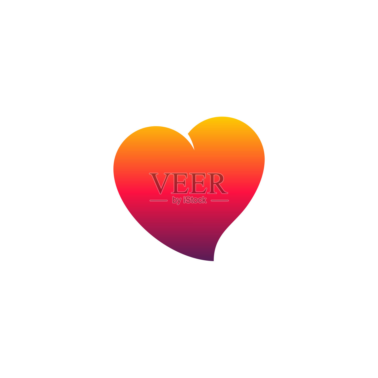 简单的心设计模板，爱设计模板，符号图标插画图片素材