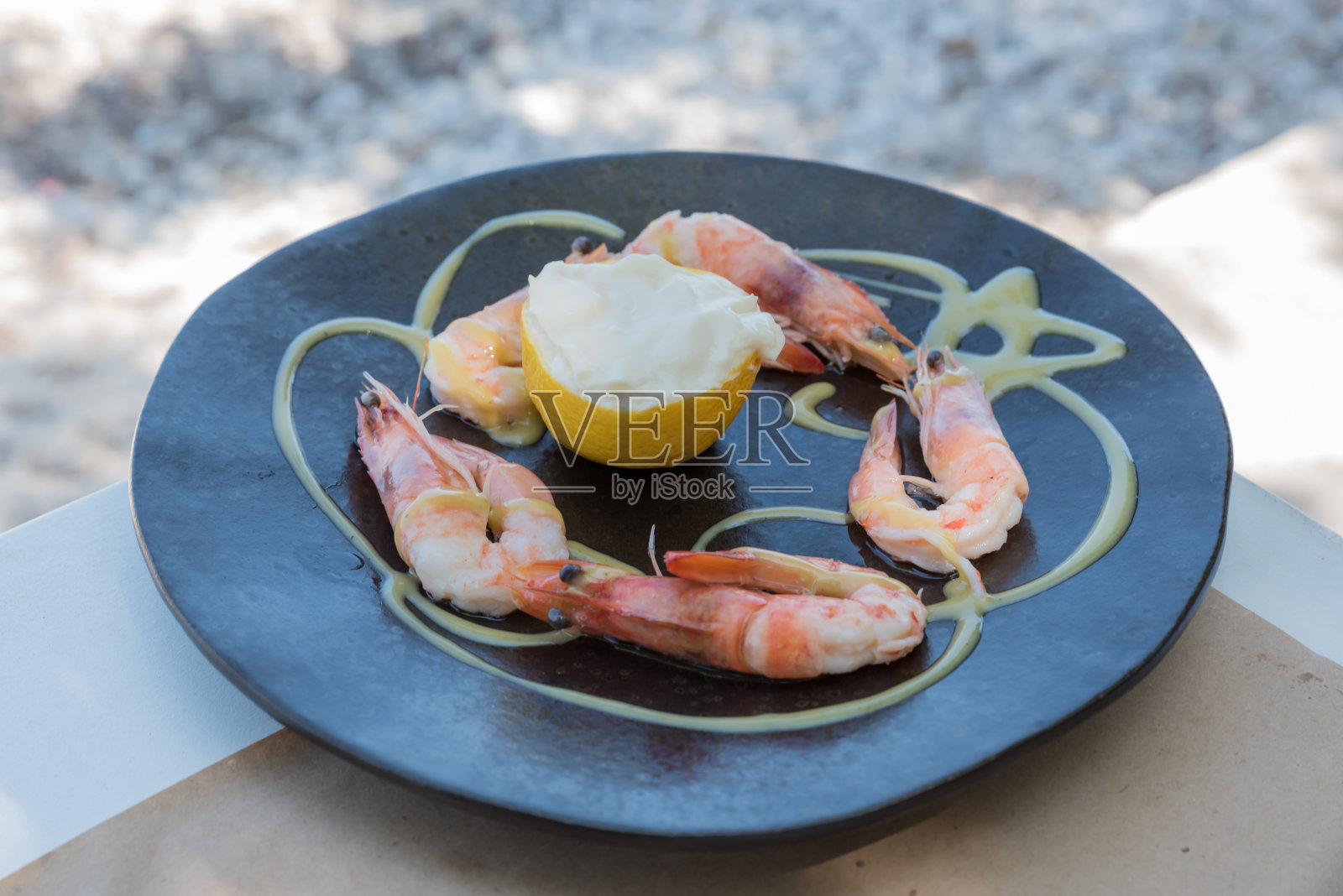 希腊酱对虾特写照片摄影图片