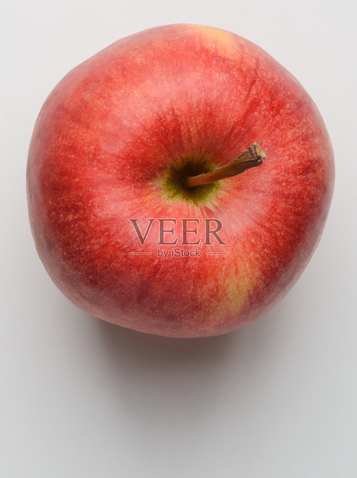 顶视图上的红苹果在白色的背景照片摄影图片