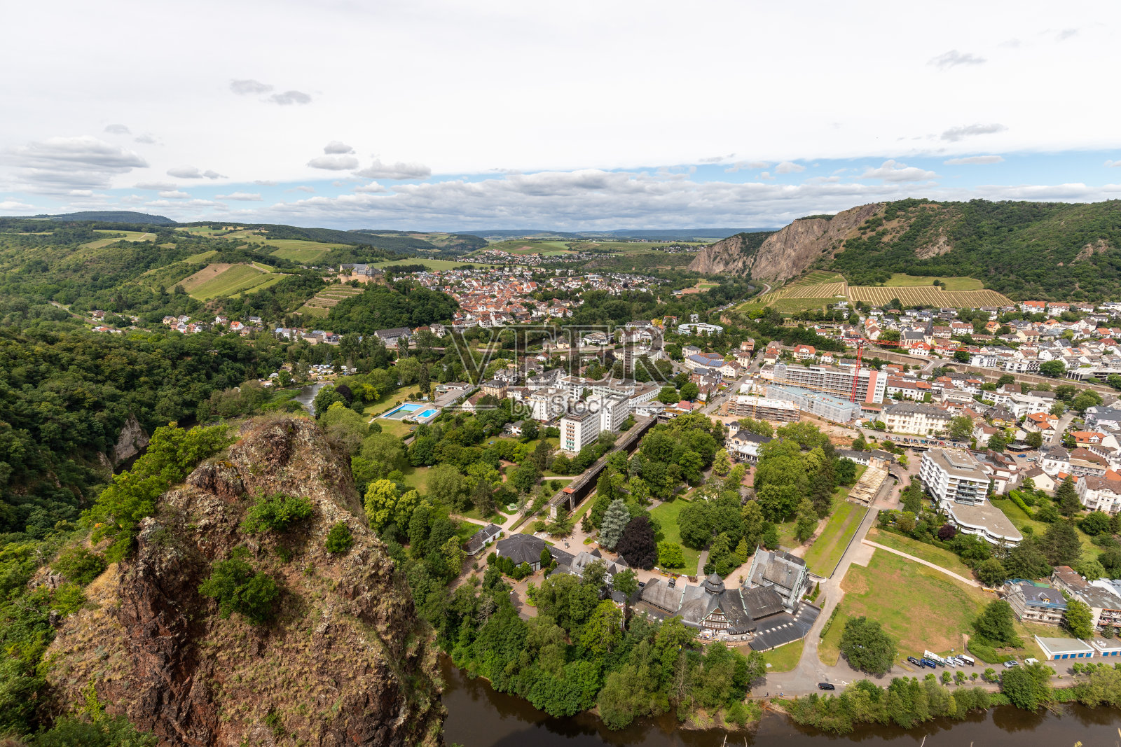 从莱茵格拉夫斯坦的风景景观纳河照片摄影图片
