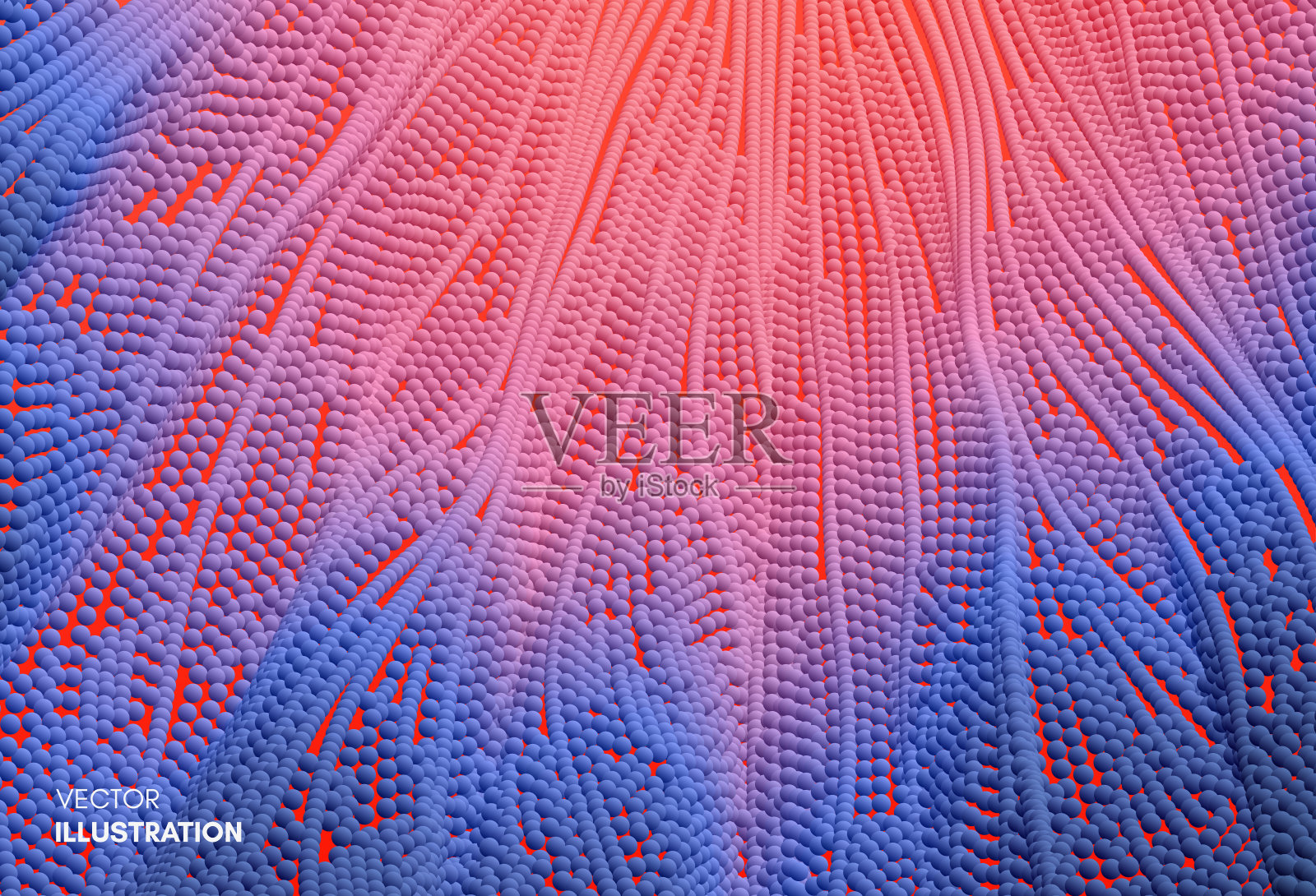 液体涂料的抽象。艺术设计。带有动态粒子的纹理。3 d矢量插图。插画图片素材