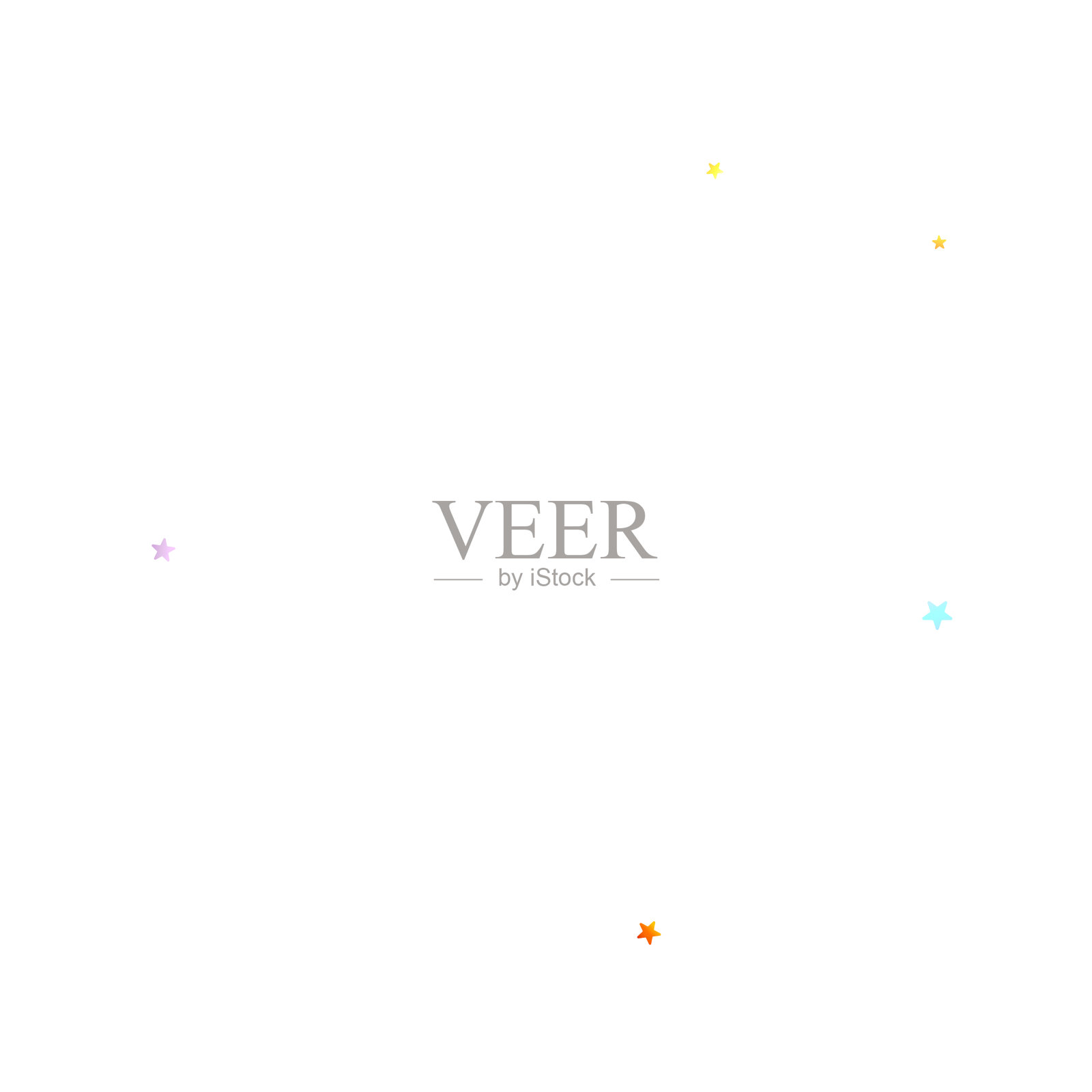 彩虹节日五彩纸屑。狂欢节明星下降。插画图片素材