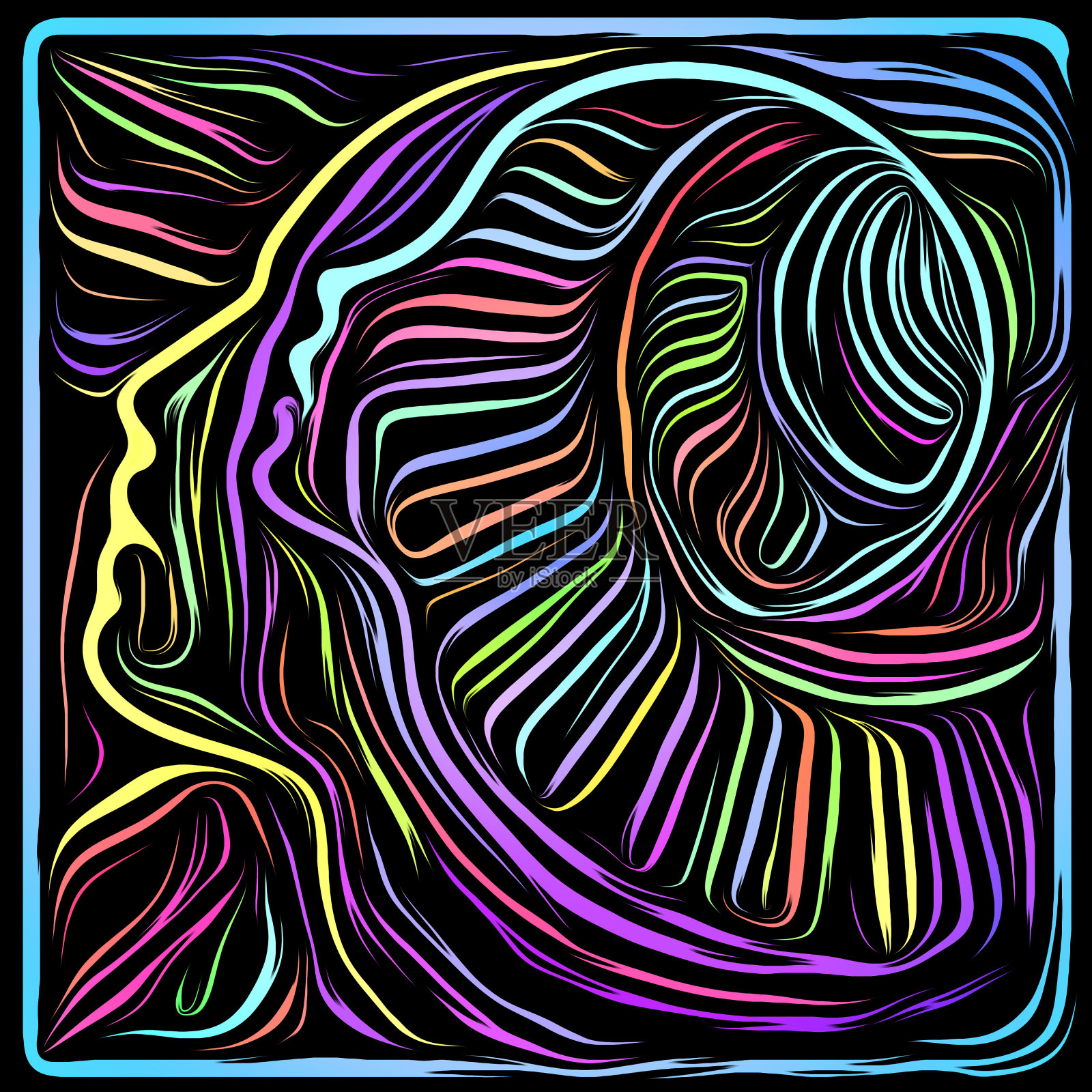 木刻设计的回忆插画图片素材