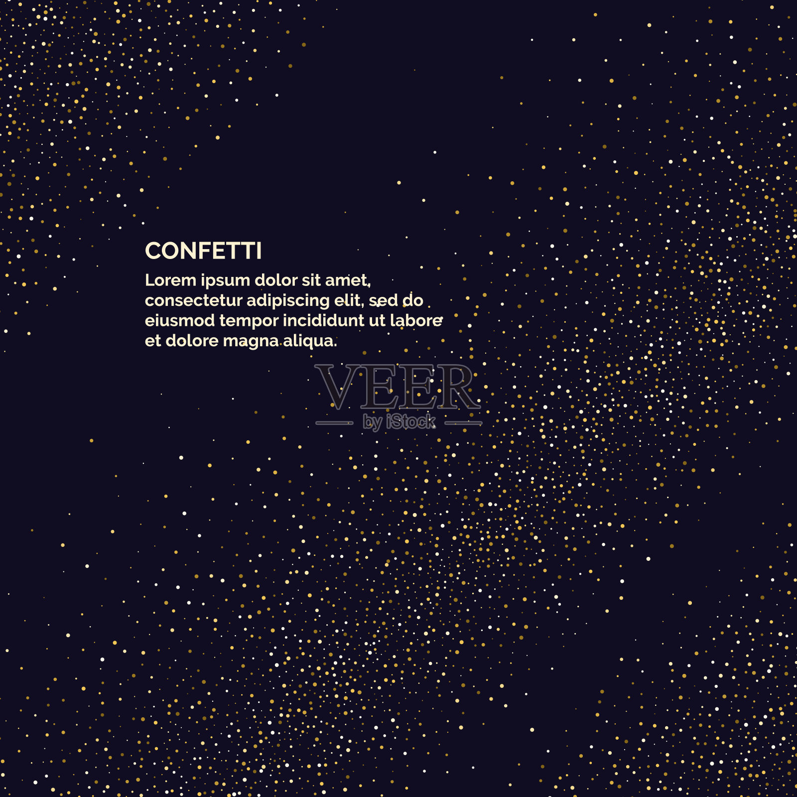 明亮的矢量插图魔术雨闪闪发光的粒子。插画图片素材