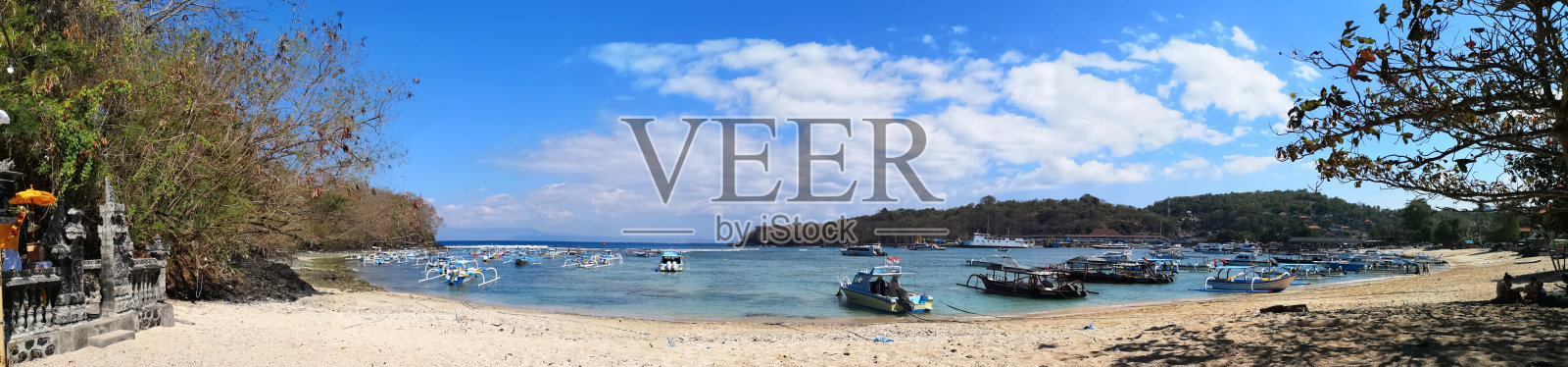 印度尼西亚桑巴舞海滩全景照片摄影图片