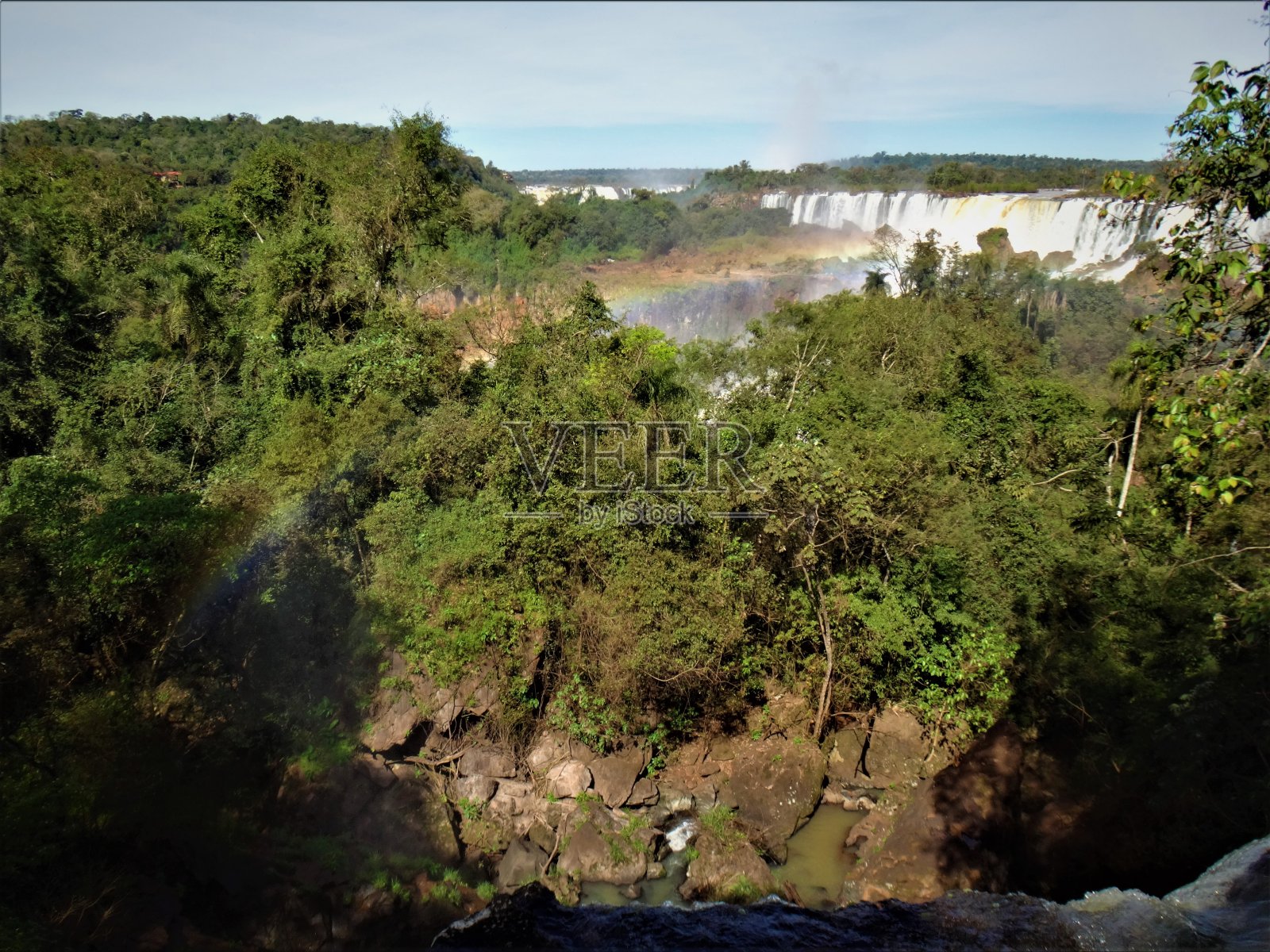 阿根廷伊瓜苏伊瓜苏瀑布的壮观景色照片摄影图片