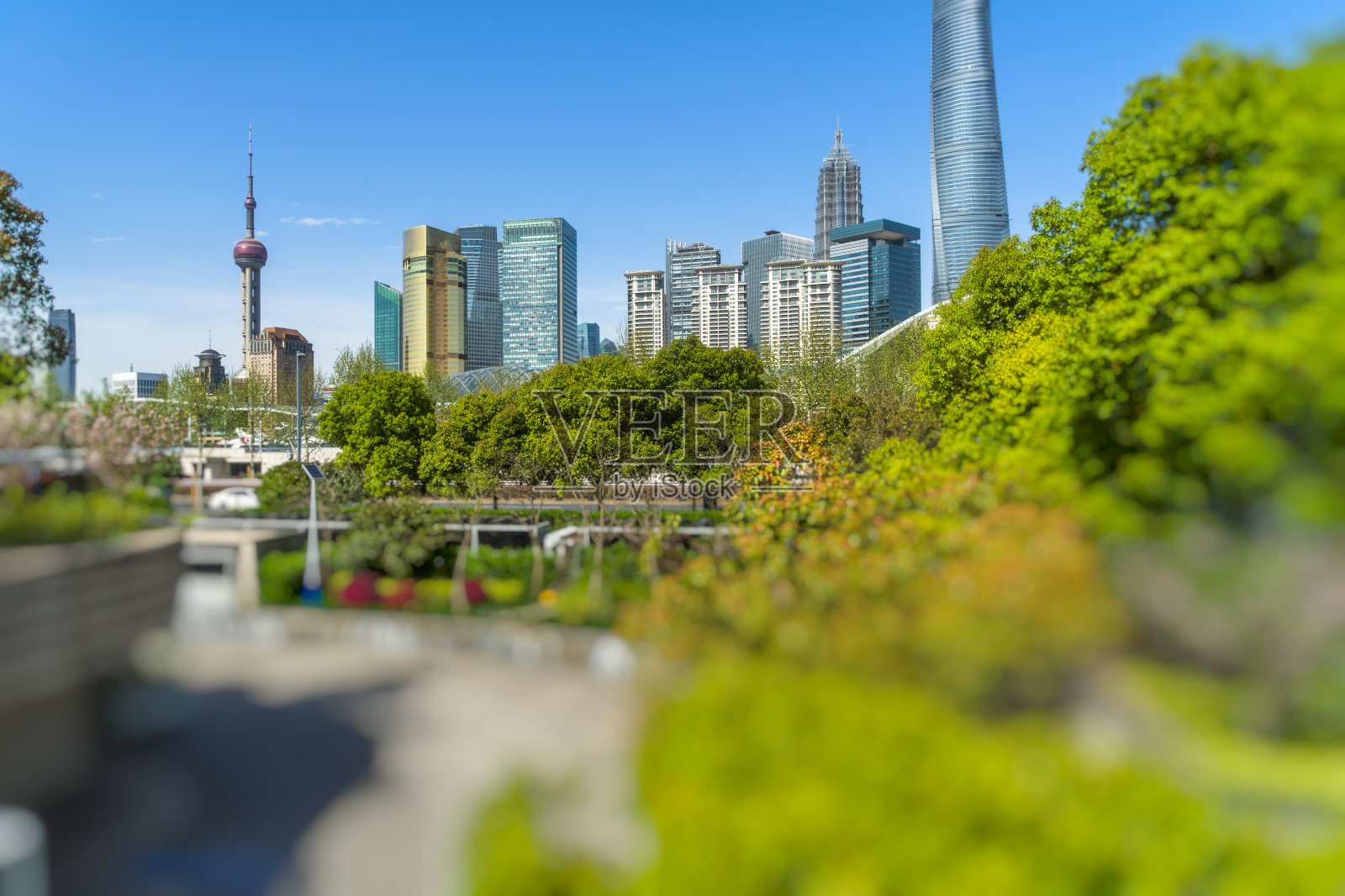 上海天际线，中国上海市中心地区照片摄影图片