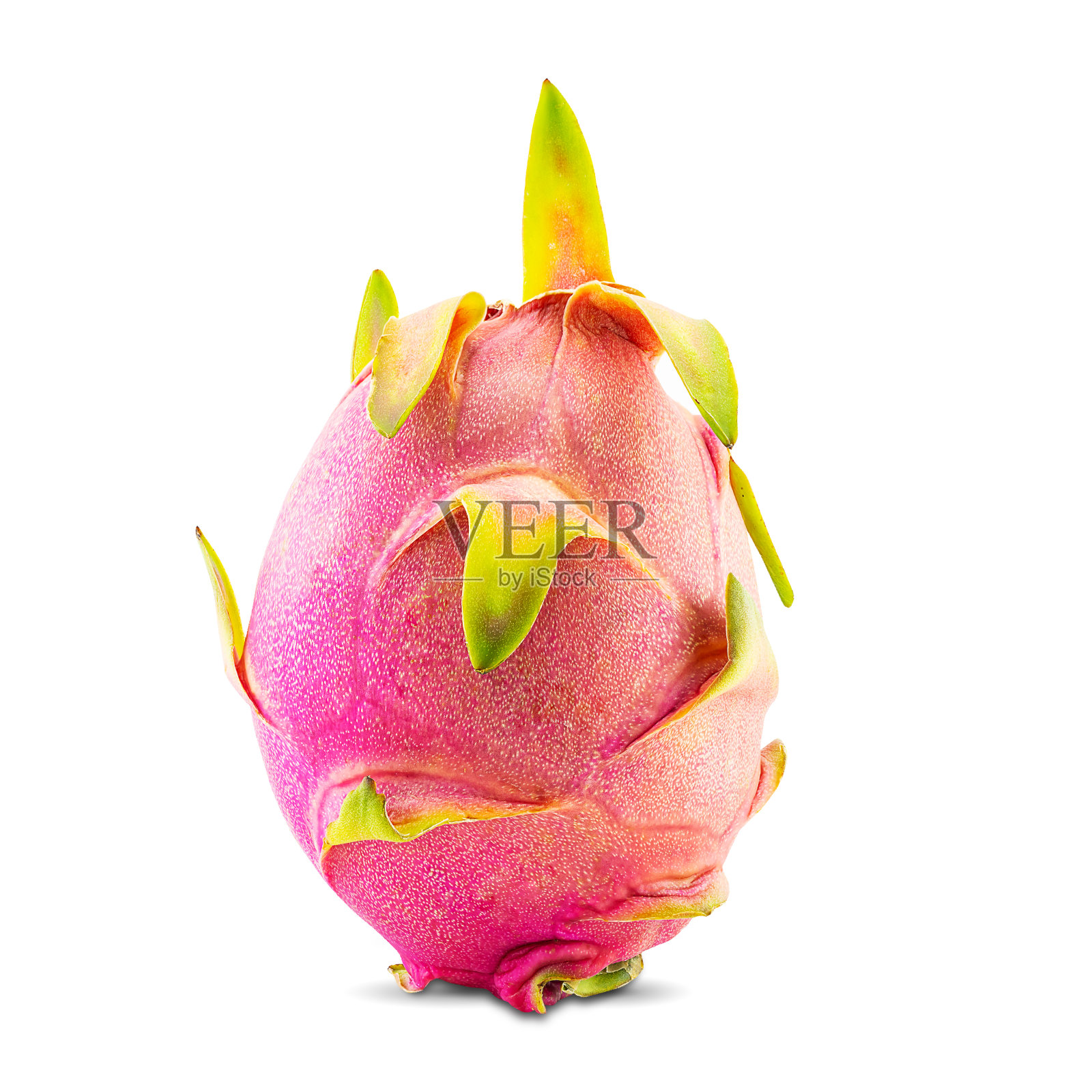 火龙果孤立在白色背景与修剪路径照片摄影图片