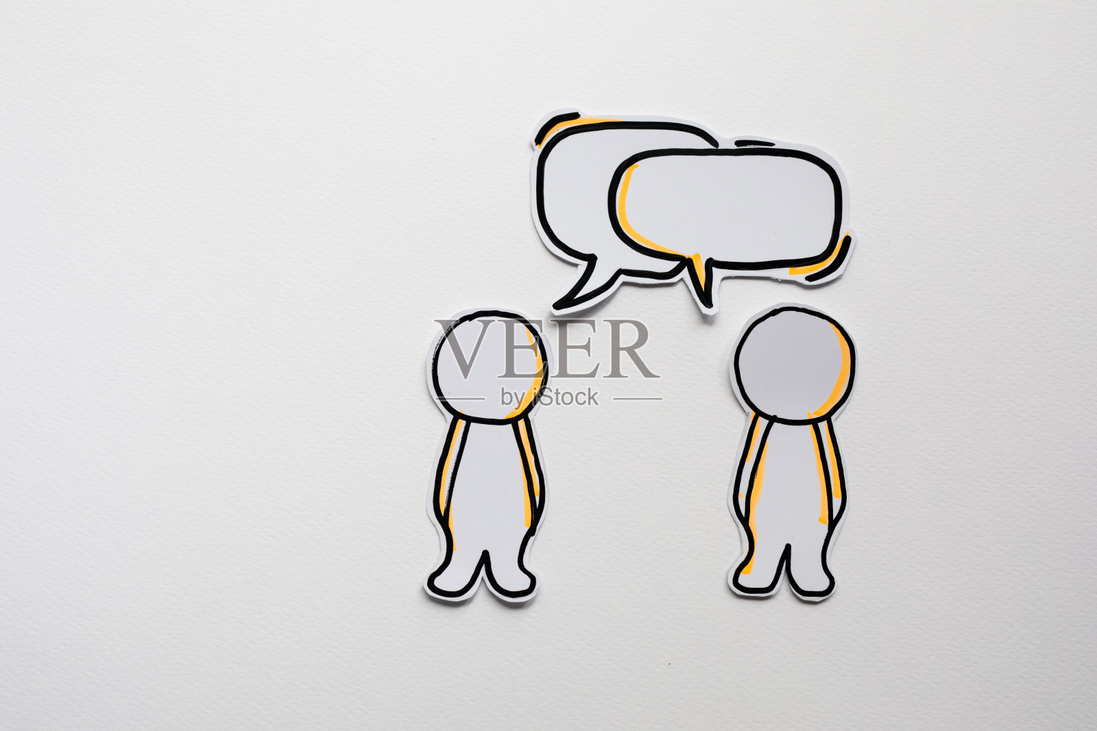 白色的纸上画着气泡照片摄影图片