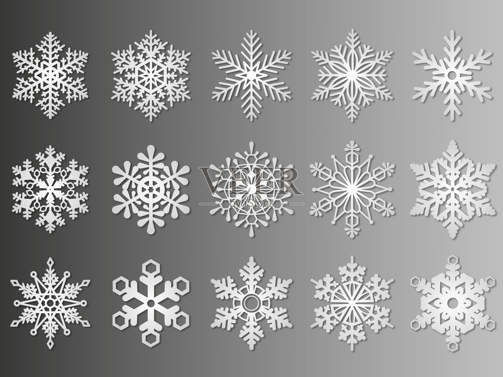 的雪花插画图片素材