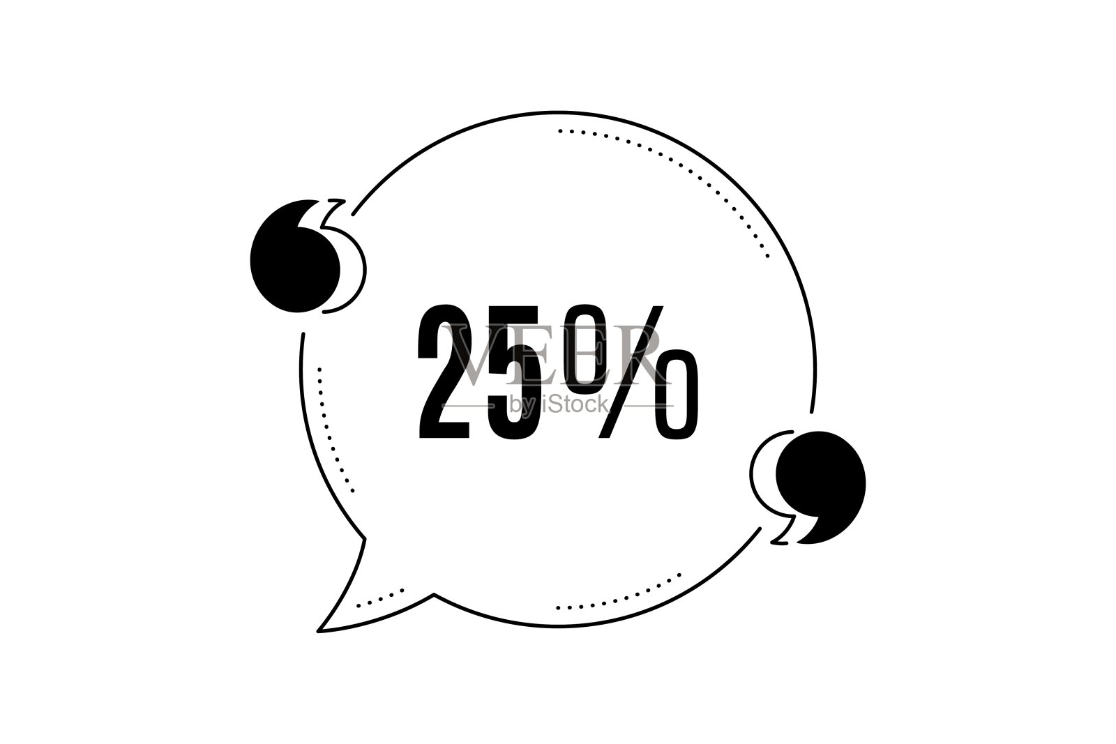 打25%出售。折扣报价价格标志。向量设计元素图片