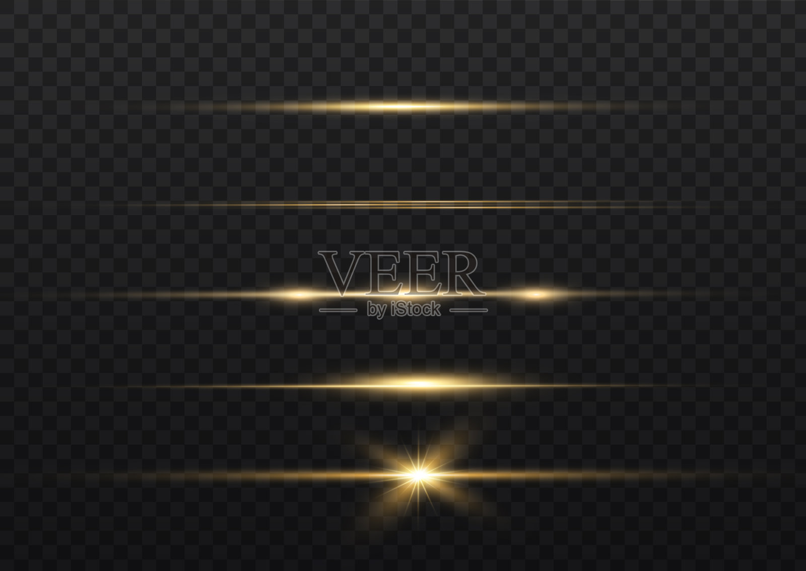 黄色的水平线。设计元素图片