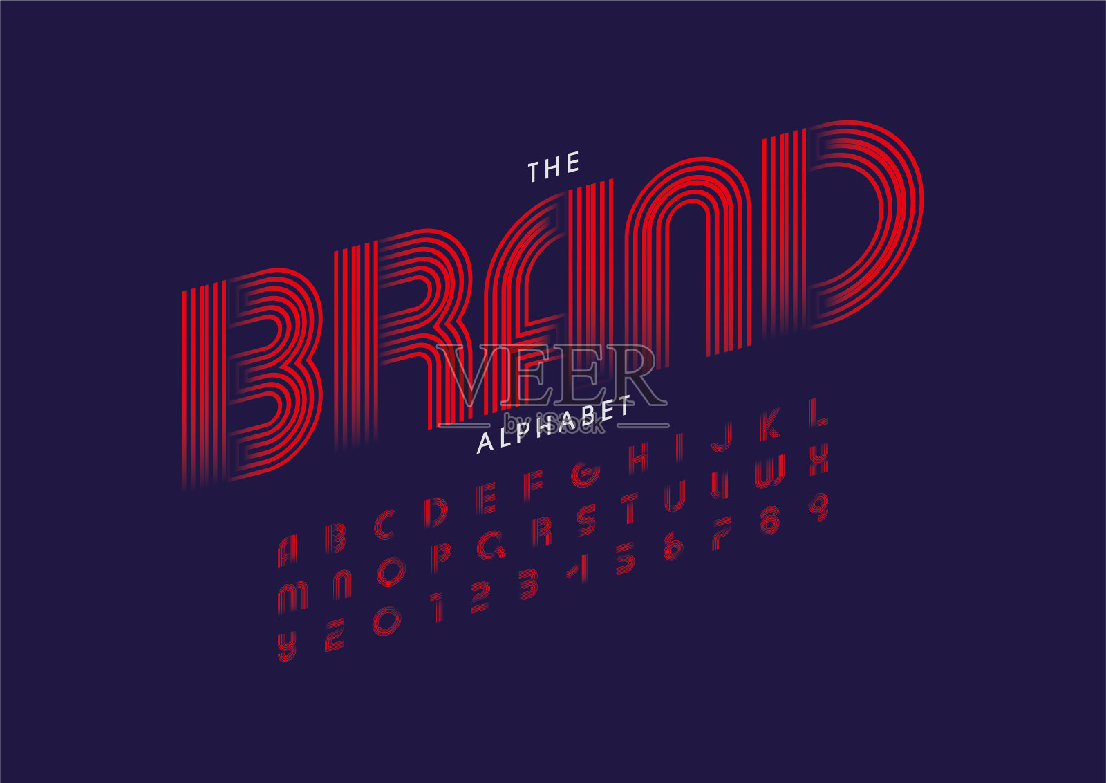 程式化的字母插画图片素材