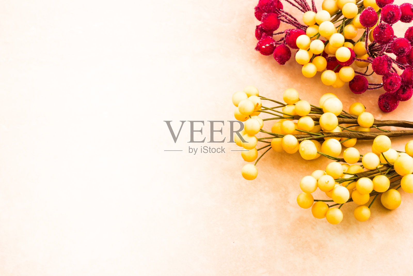 背景装饰红色和黄色浆果照片摄影图片