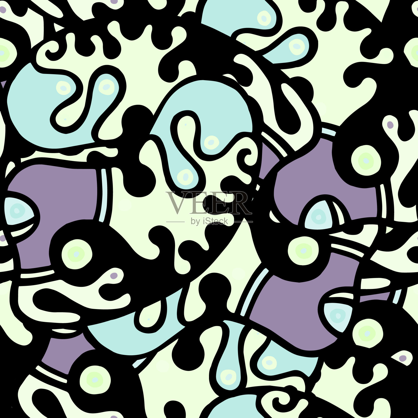 迷幻打印。插画图片素材