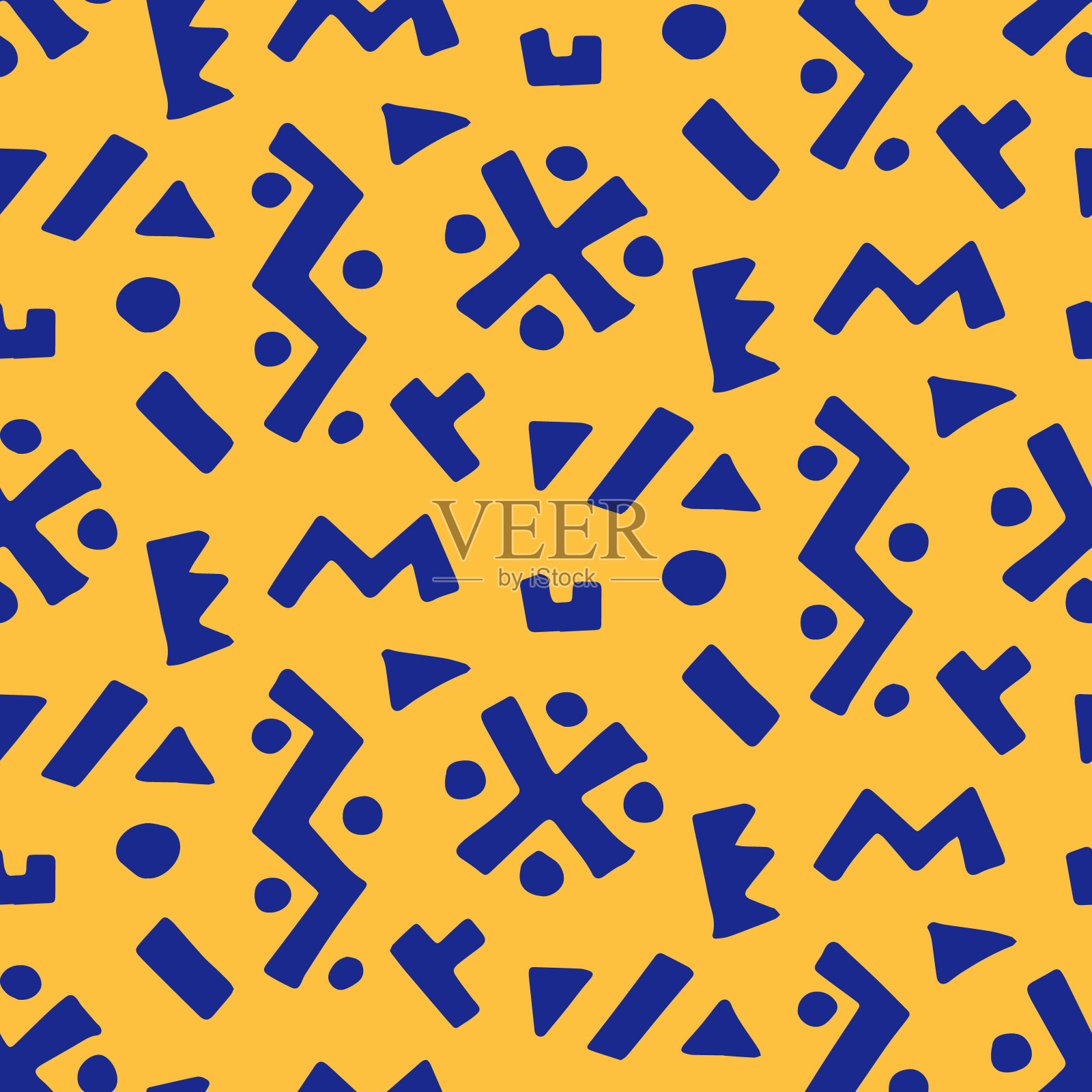 波西米亚部落，印第安人的无缝模式插画图片素材