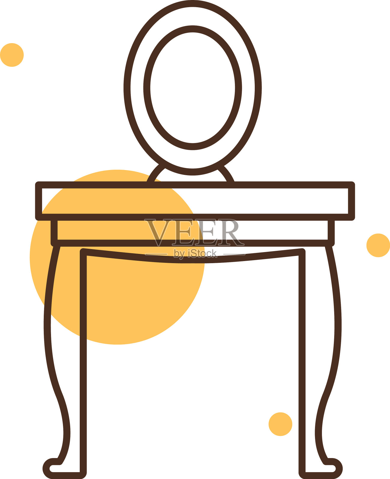 孤立的框架之上的家小桌子块和设计元素图片